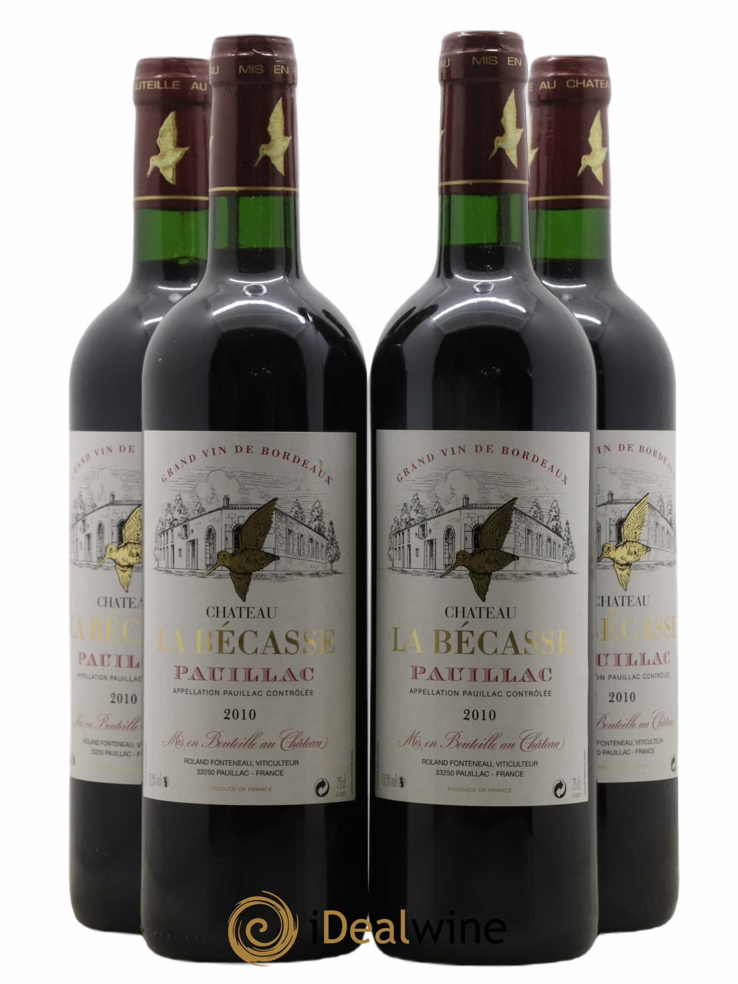 Château la Bécasse 2010 - Lot de 4 bouteilles - 0