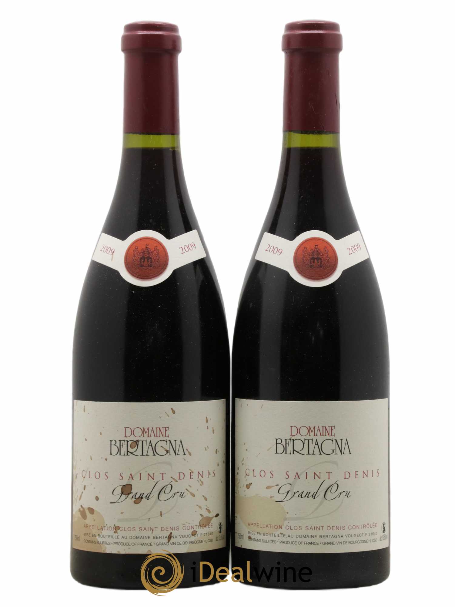 Clos Saint-Denis Grand Cru Bertagna (sans prix de réserve) 2009 - Lot de 2 bouteilles - 0