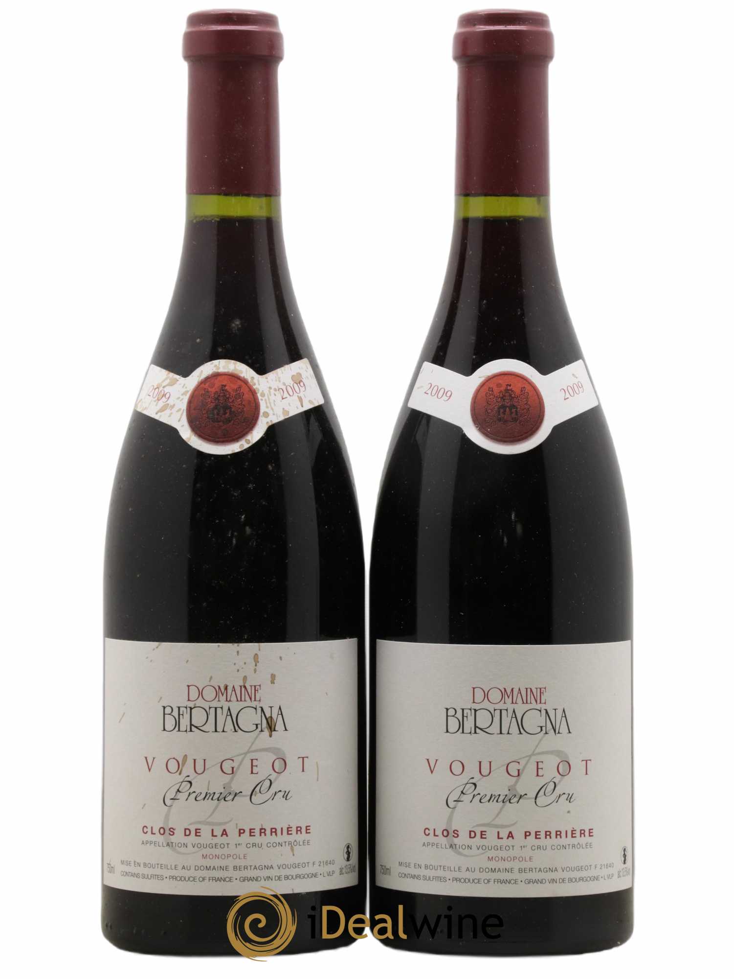 Vougeot 1er Cru Clos de La Perrière Monopole Bertagna 2009 - Lot de 2 bouteilles - 0