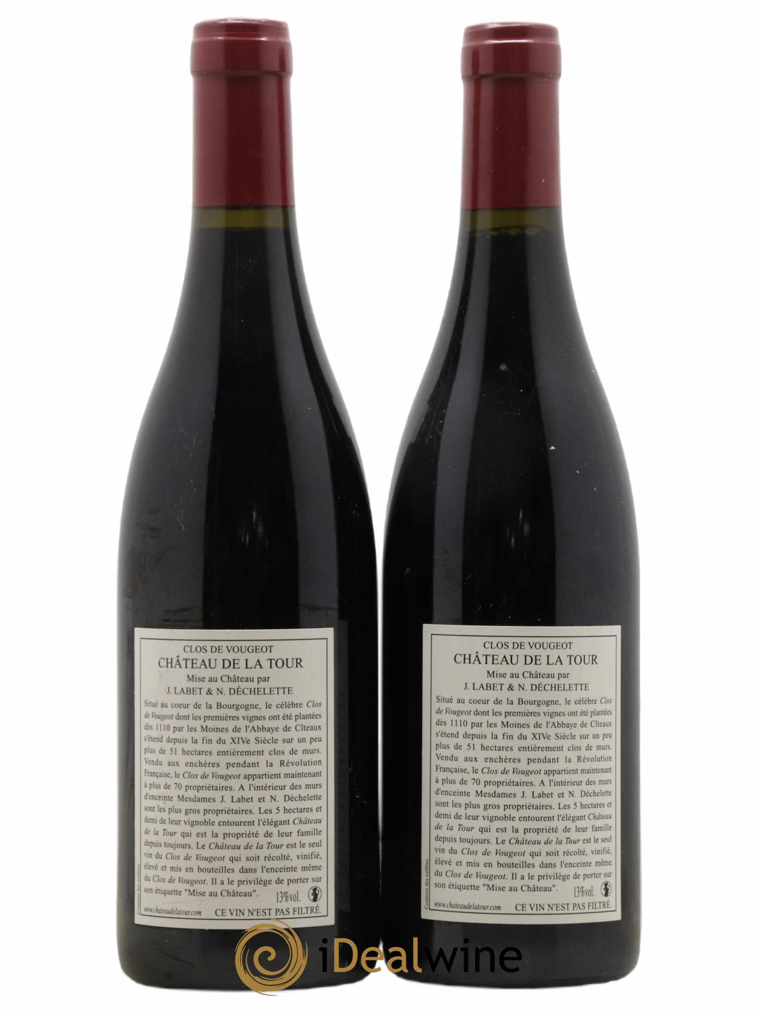 Clos de Vougeot Grand Cru Vieilles Vignes Château de La Tour  (sans prix de réserve) 2006 - Lot de 2 bouteilles - 1