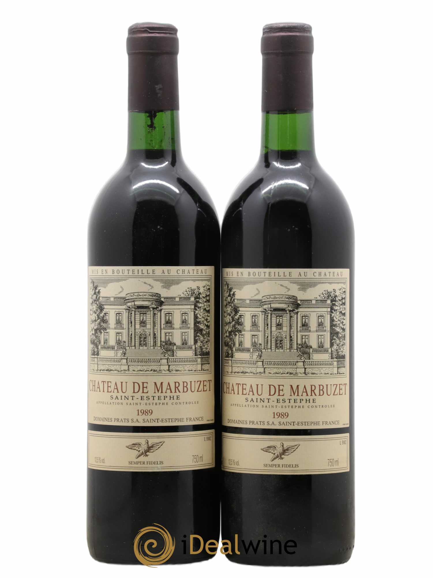 Château de Marbuzet Cru Bourgeois 1989 - Lot de 2 bouteilles - 0