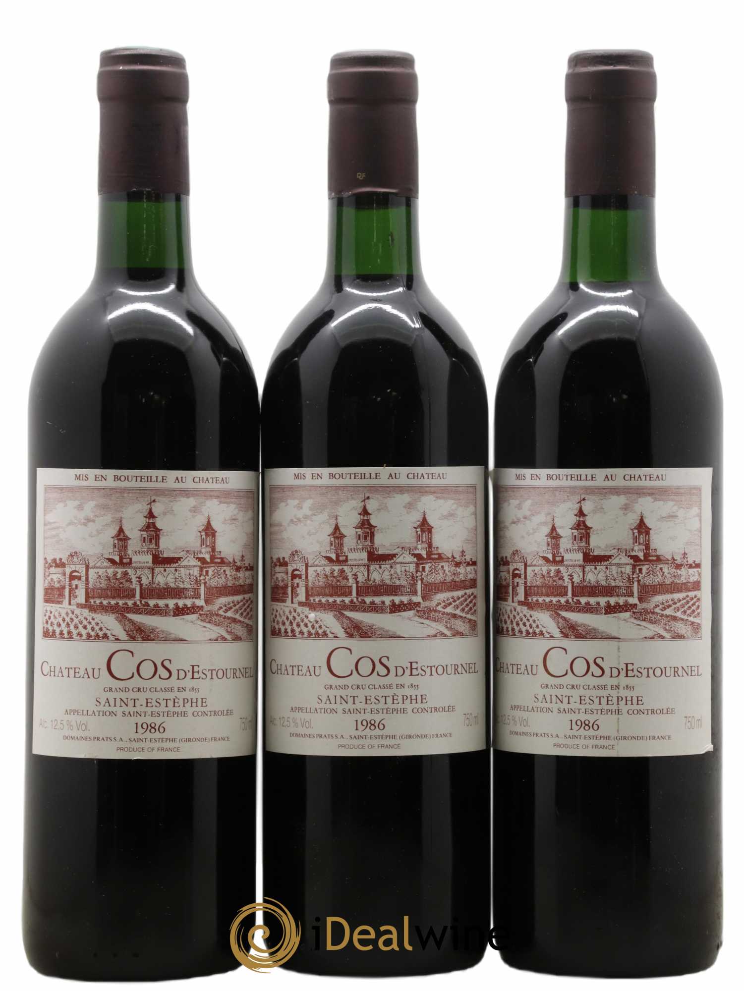 Cos d'Estournel 2ème Grand Cru Classé 1986 - Lot de 3 bouteilles - 0