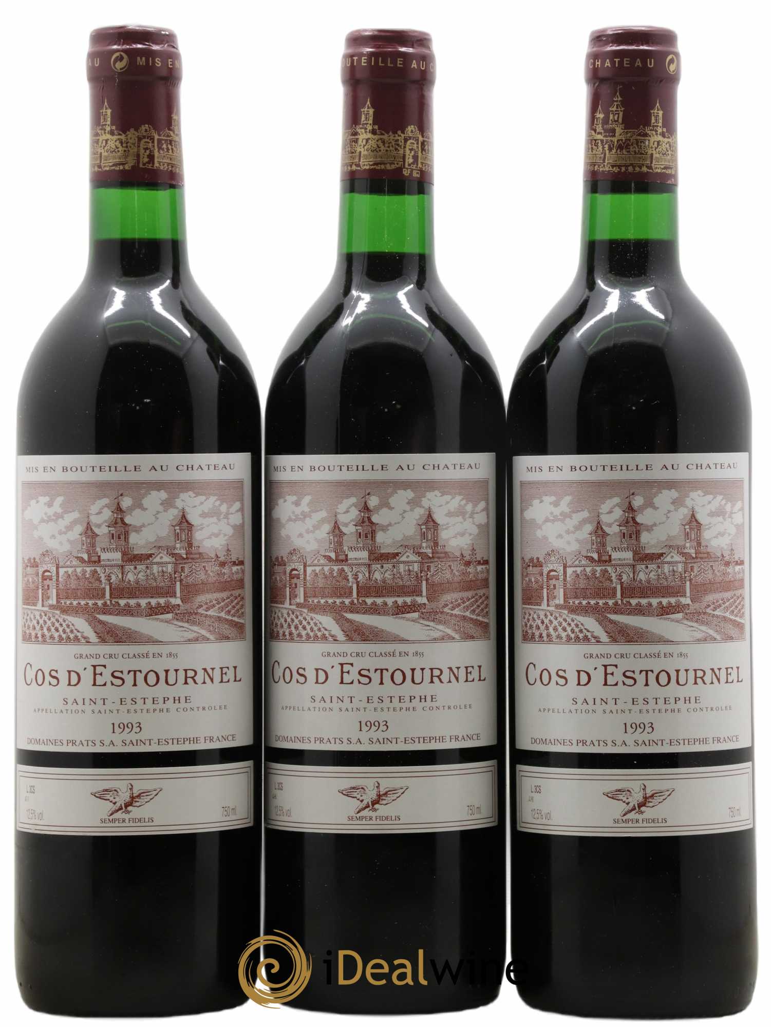 Cos d'Estournel 2ème Grand Cru Classé 1993 - Lot de 3 bouteilles - 0