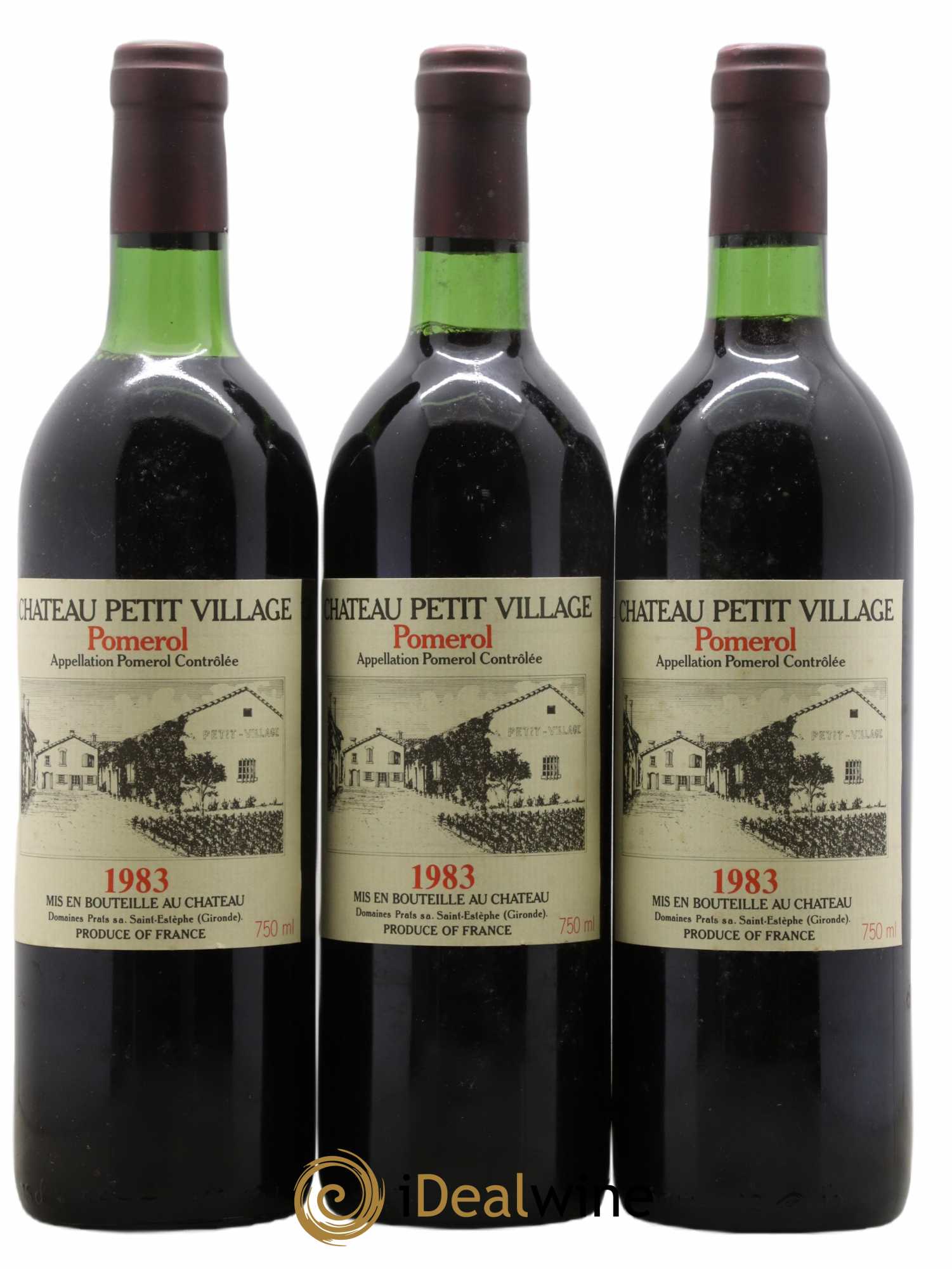 Château Petit Village 1983 - Lot de 3 bouteilles - 0