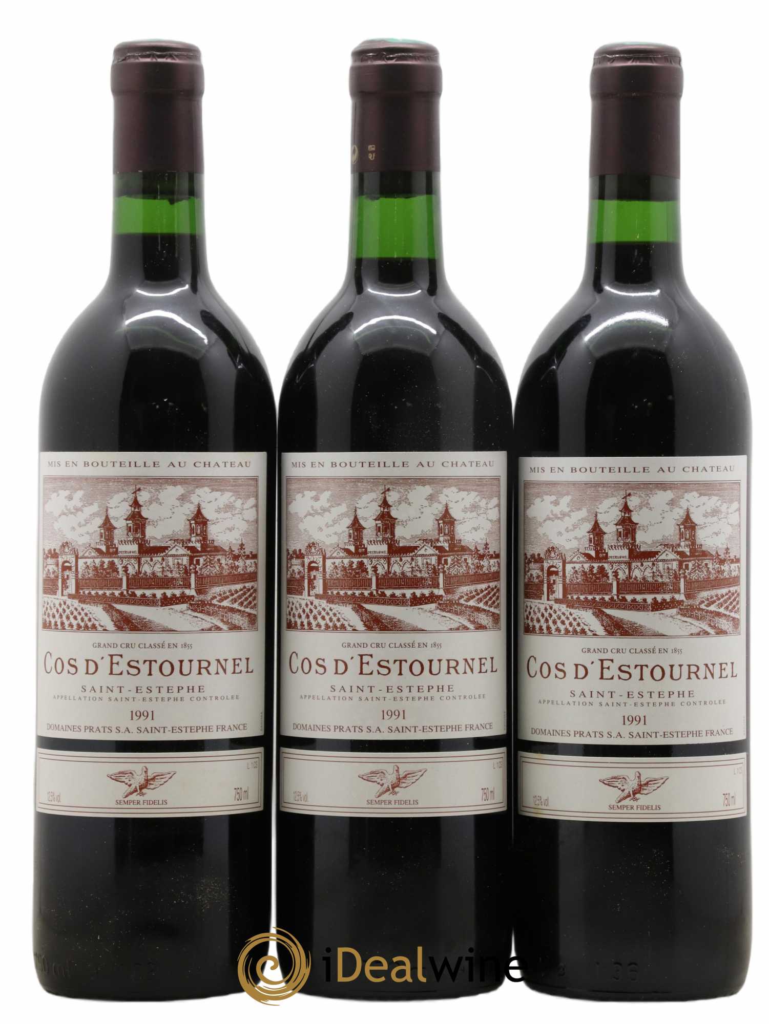 Cos d'Estournel 2ème Grand Cru Classé 1991 - Lot de 3 bouteilles - 0