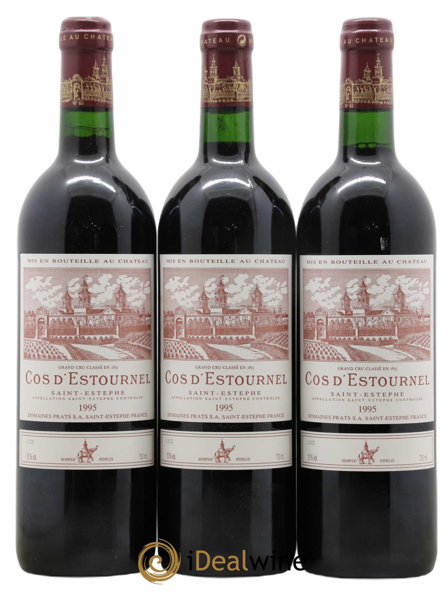 Cos d'Estournel 2ème Grand Cru Classé 1995 - Lot de 3 bouteilles - 0