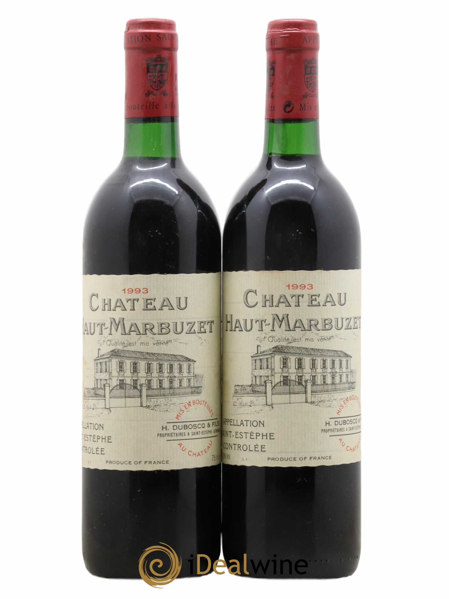 Château Haut Marbuzet 1993 - Lot de 2 bouteilles - 0