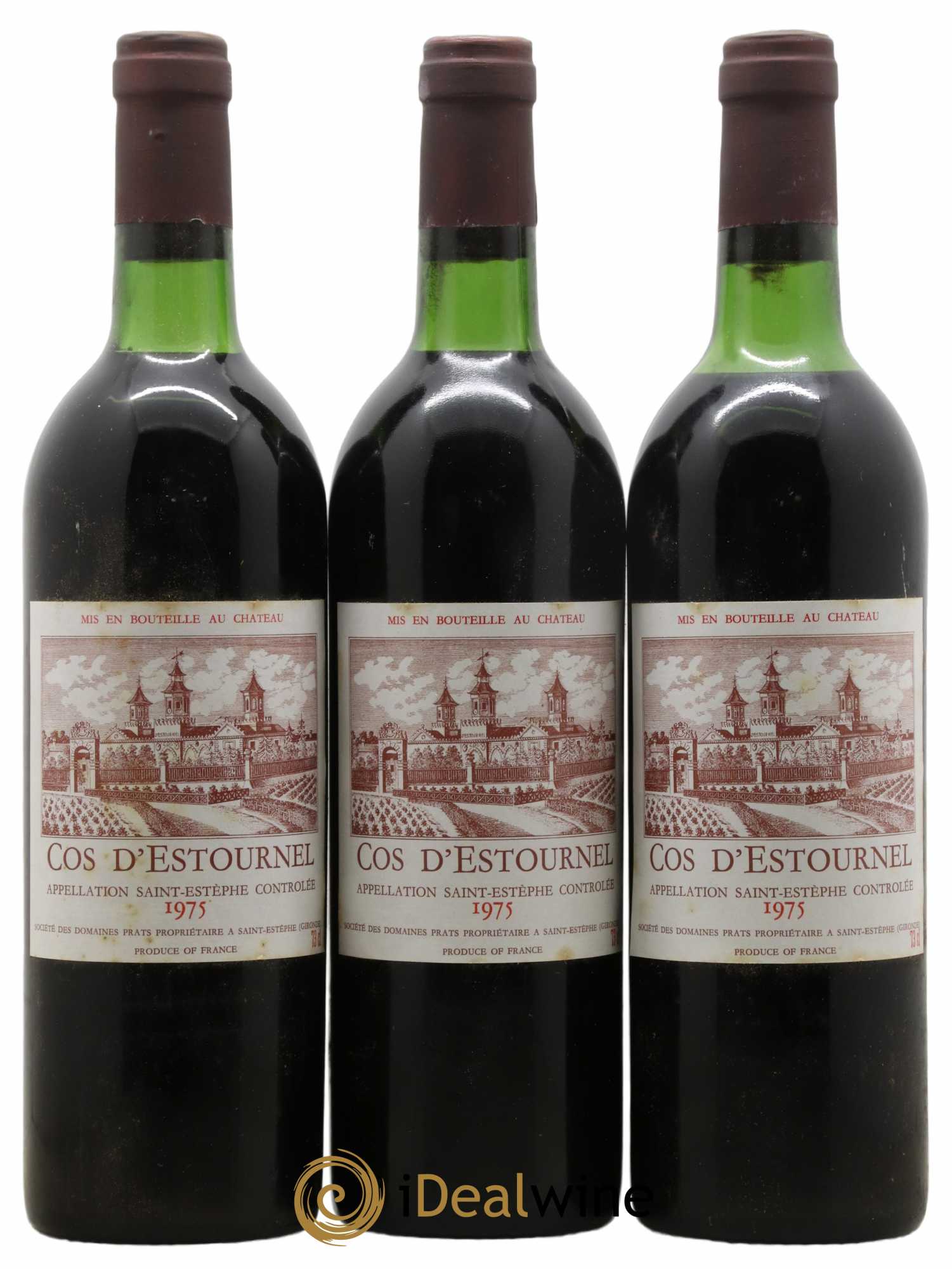 Cos d'Estournel 2ème Grand Cru Classé 1975 - Lot de 3 bouteilles - 0