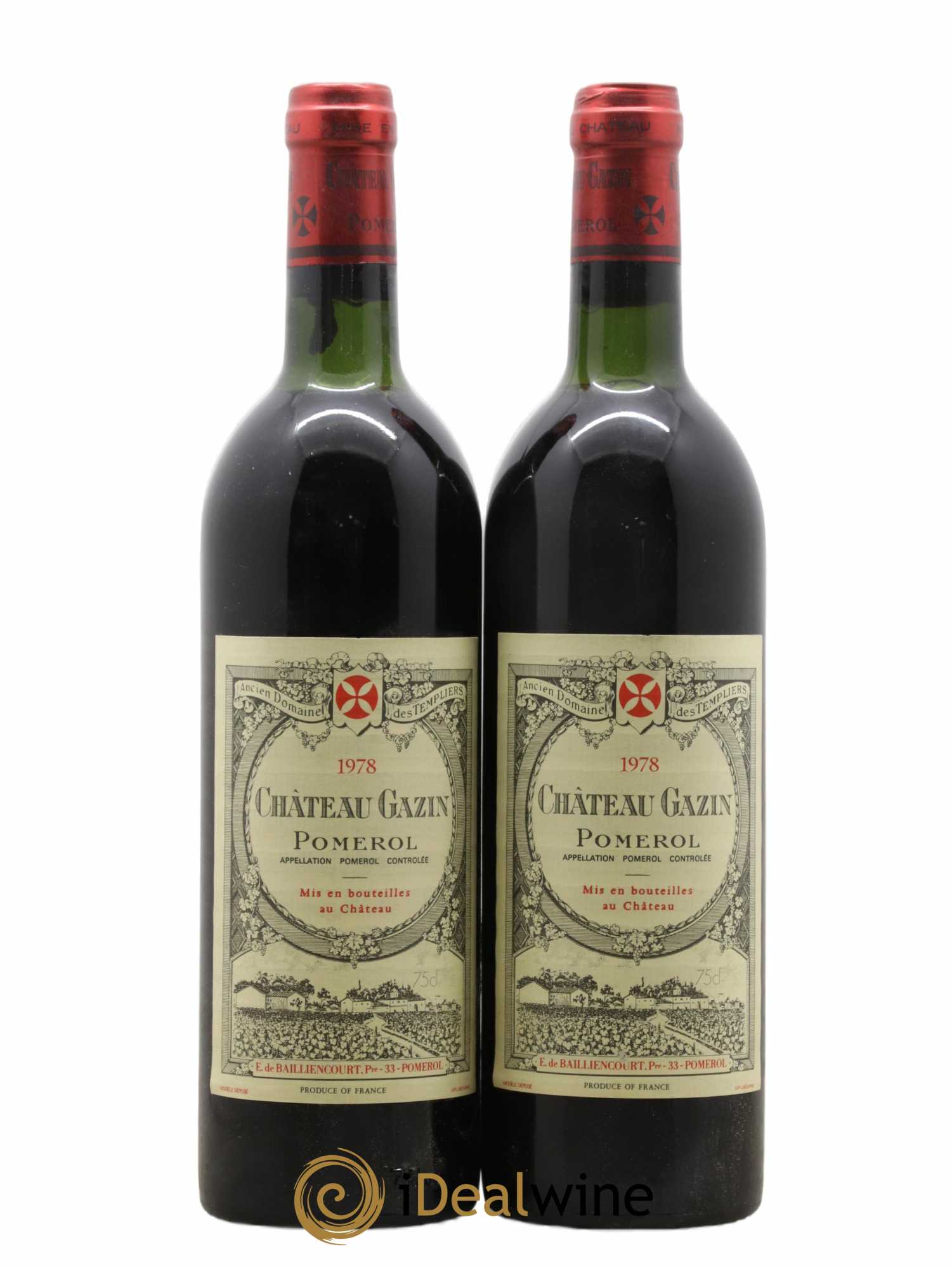 Château Gazin 1978 - Lot de 2 bouteilles - 0