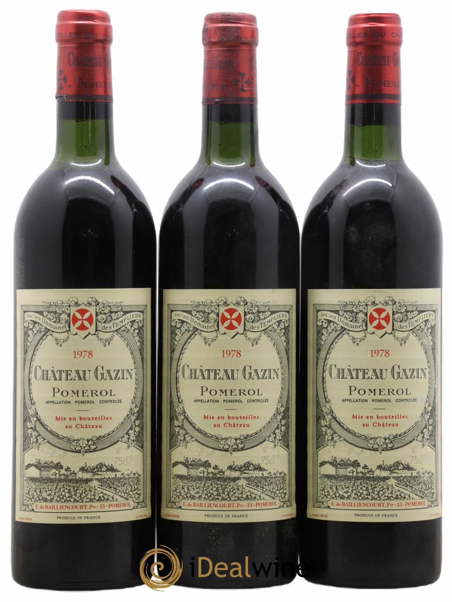 Château Gazin 1978 - Lot de 3 bouteilles - 0