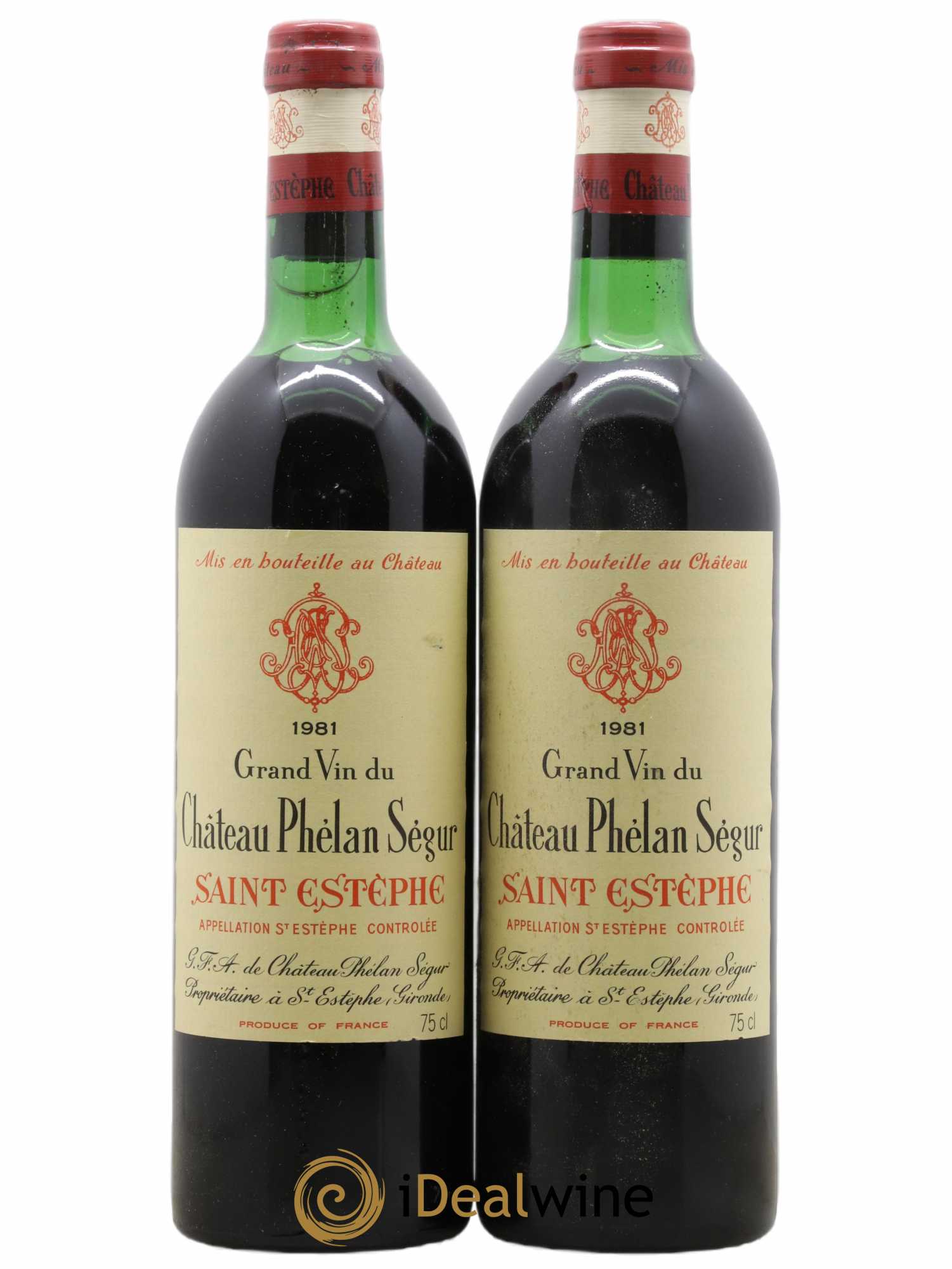 Château Phélan Ségur 1981 - Lot de 2 bouteilles - 0