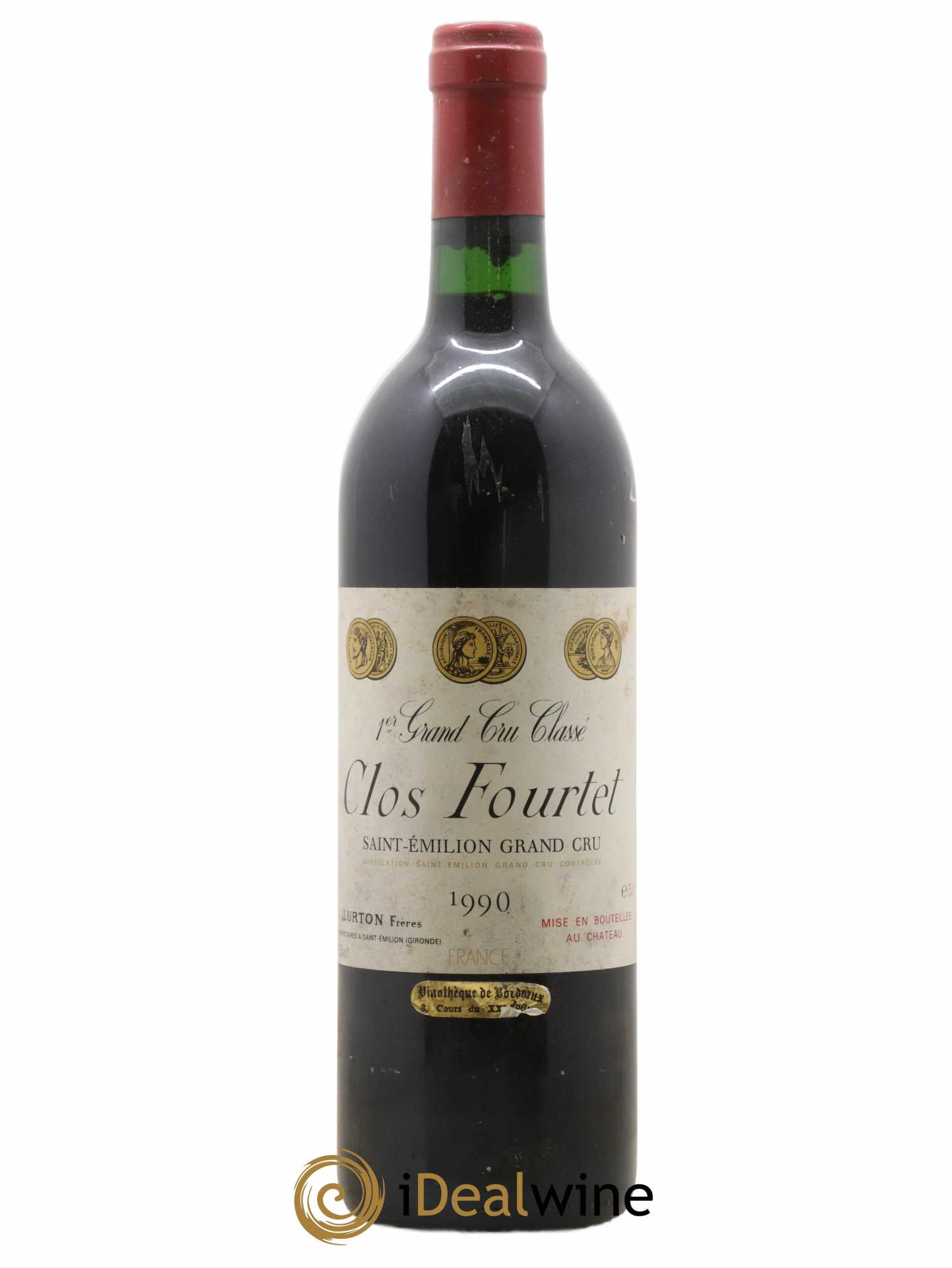 Clos Fourtet 1er Grand Cru Classé B 1990 - Lot de 1 bouteille - 0