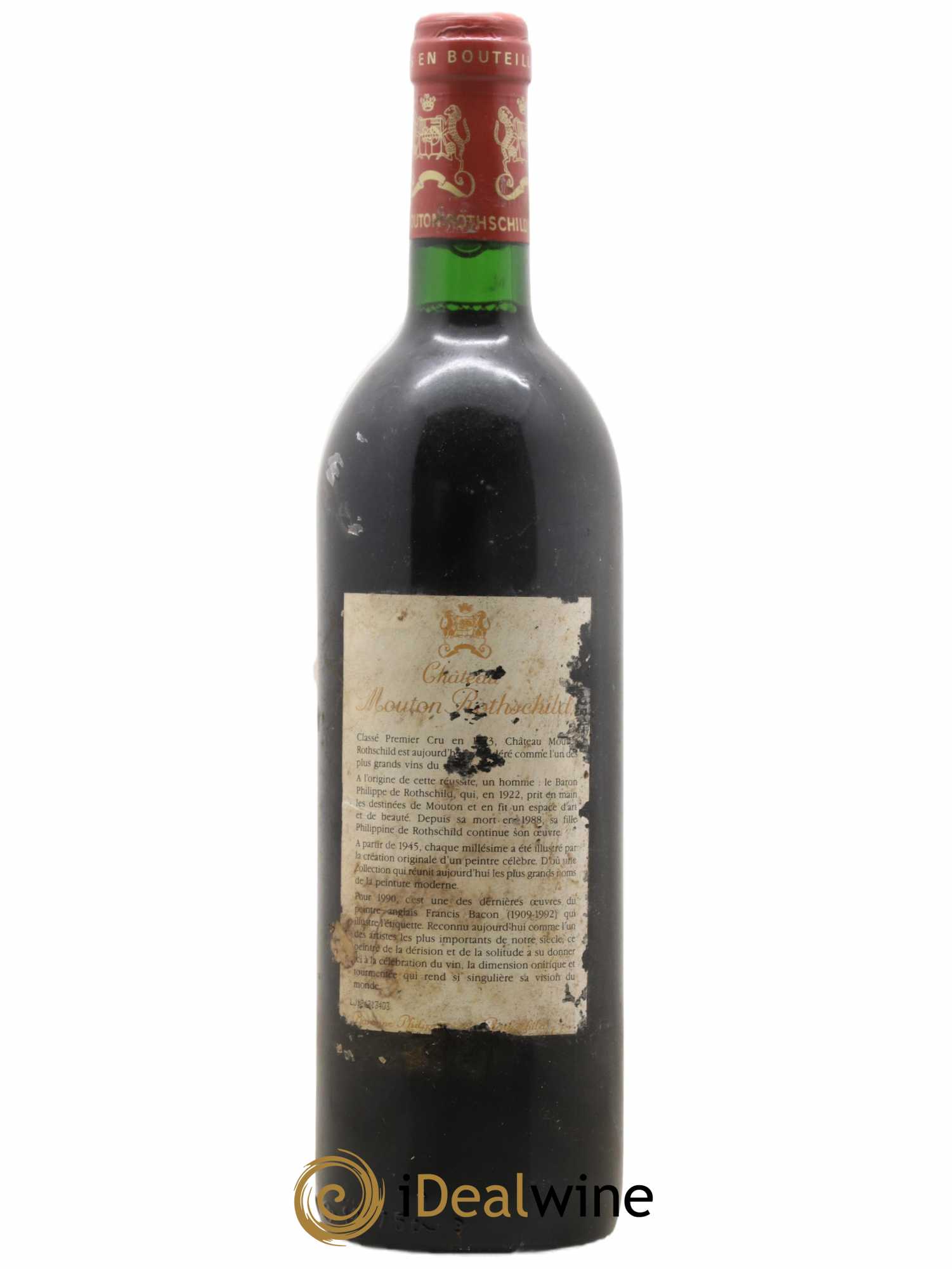 Château Mouton Rothschild 1er Grand Cru Classé 1990 - Lot de 1 bouteille - 1