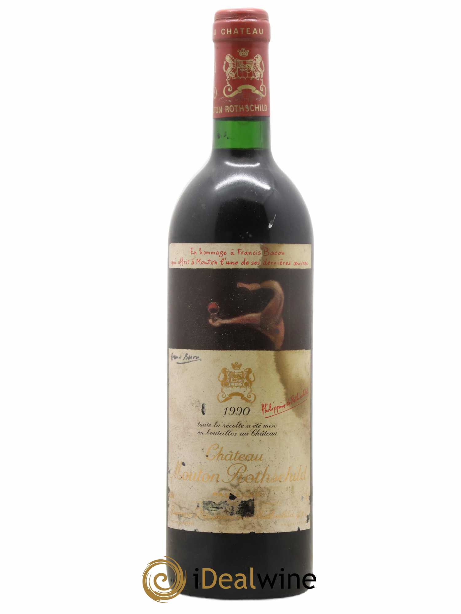 Château Mouton Rothschild 1er Grand Cru Classé 1990 - Lot de 1 bouteille - 0