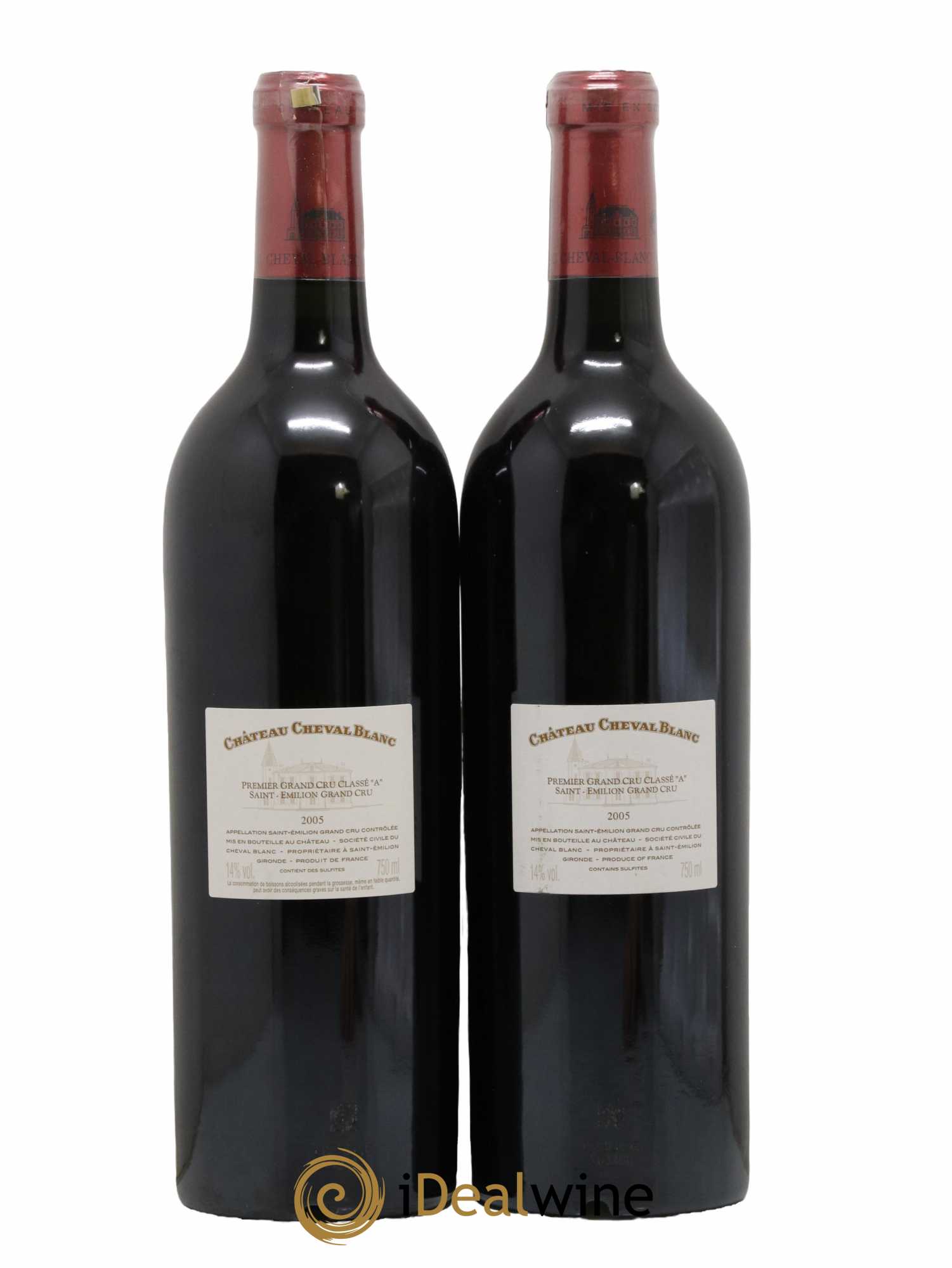 Château Cheval Blanc 1er Grand Cru Classé A 2005 - Lot de 2 bouteilles - 1
