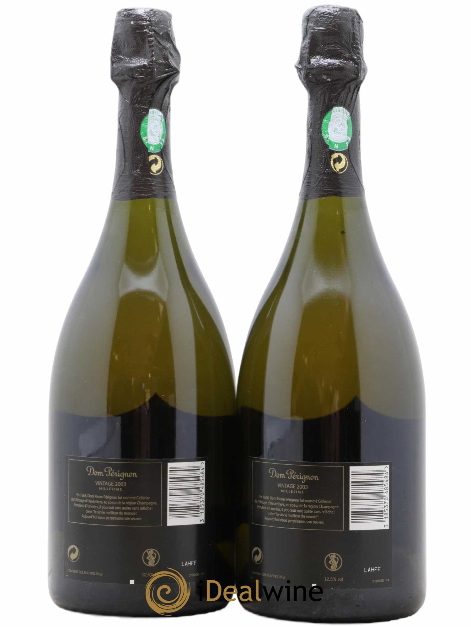Brut Dom Pérignon 2003 - Lot de 2 bouteilles - 1