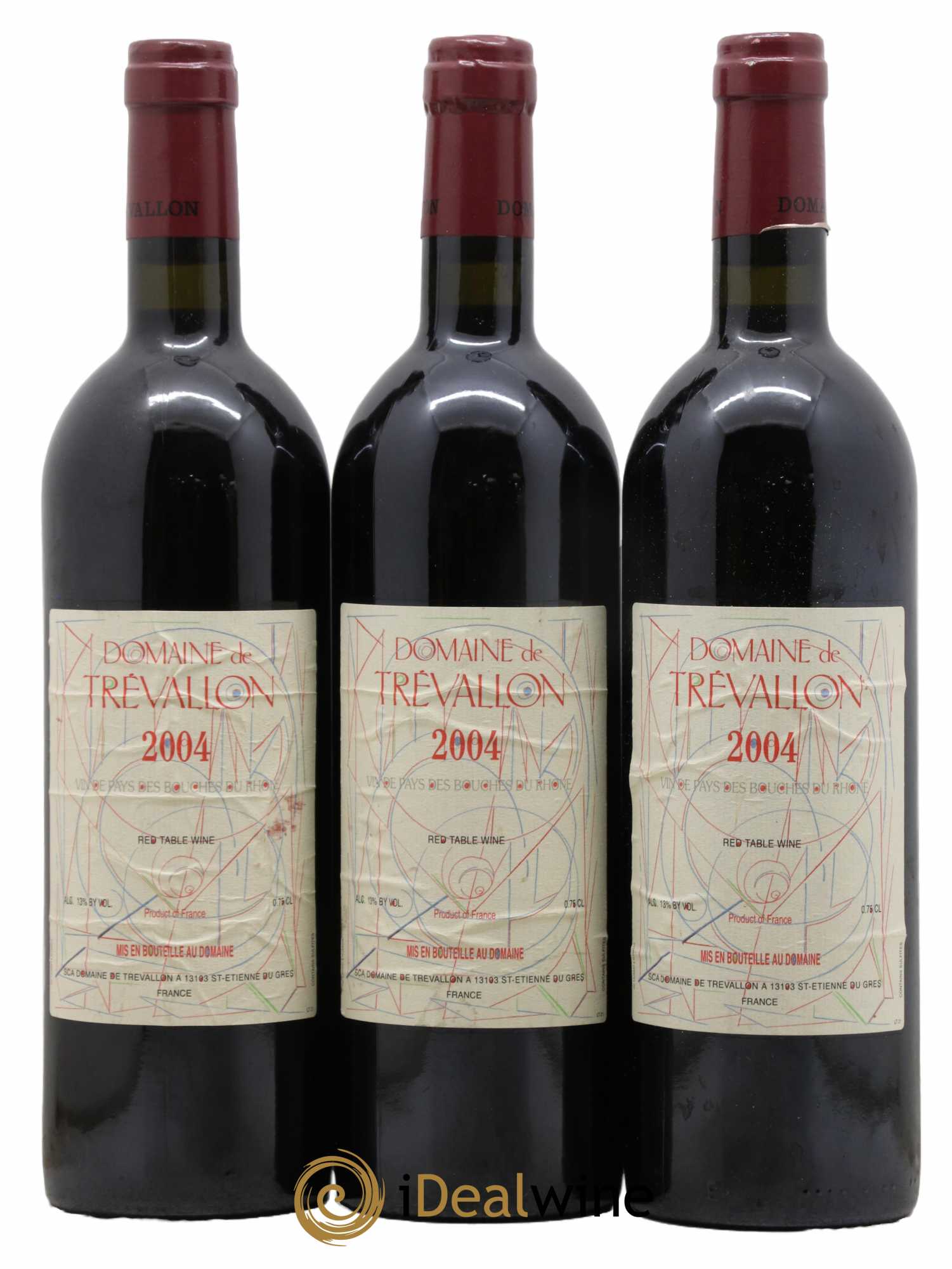 VDP Bouches du Rhône Trévallon (Domaine de) Eloi Dürrbach 2004 - Lot de 3 bouteilles - 0