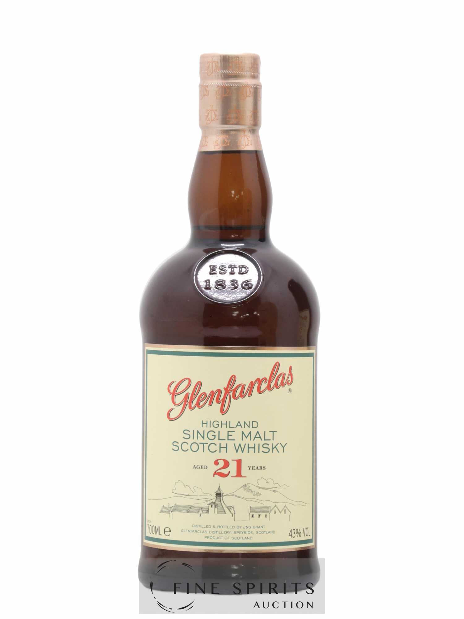 Glenfarclas 21 years Of. - Lot de 1 bouteille - 1
