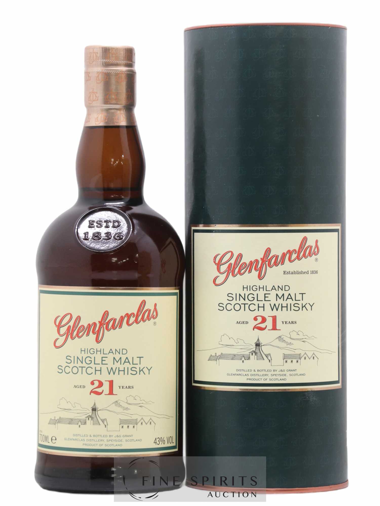 Glenfarclas 21 years Of. - Lot de 1 bouteille - 0