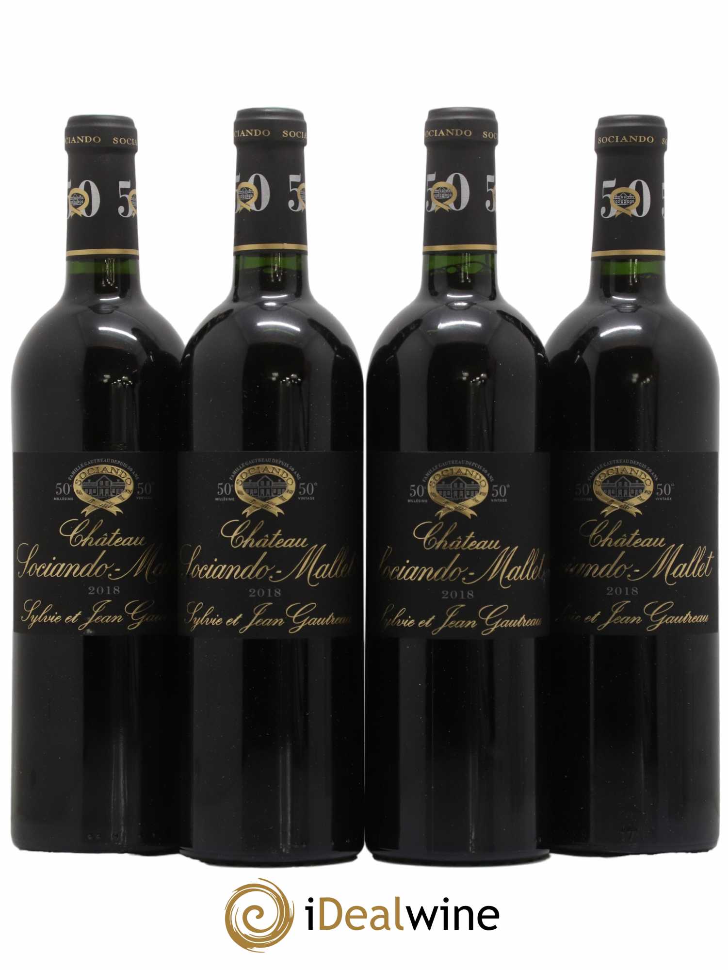 Château Sociando Mallet 2018 - Lot de 4 bouteilles - 0