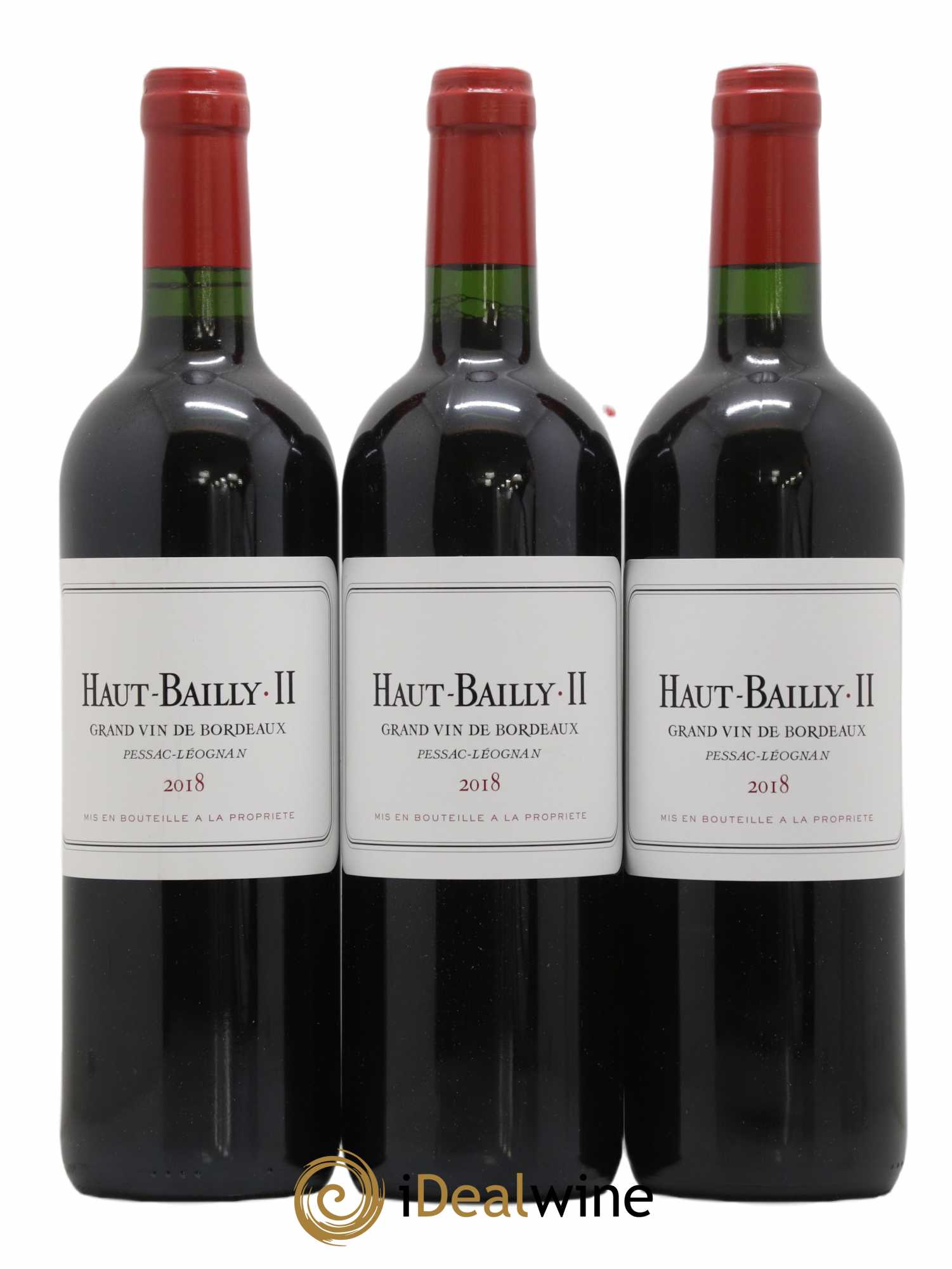 Haut Bailly II (Anciennement La Parde de Haut-Bailly) Second Vin 2018 - Lot de 3 bouteilles - 0