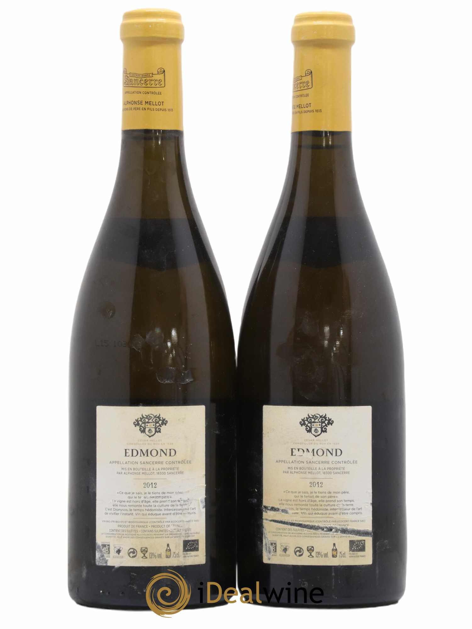 Sancerre Cuvée Edmond Alphonse Mellot 2012 - Lot de 2 bouteilles - 1