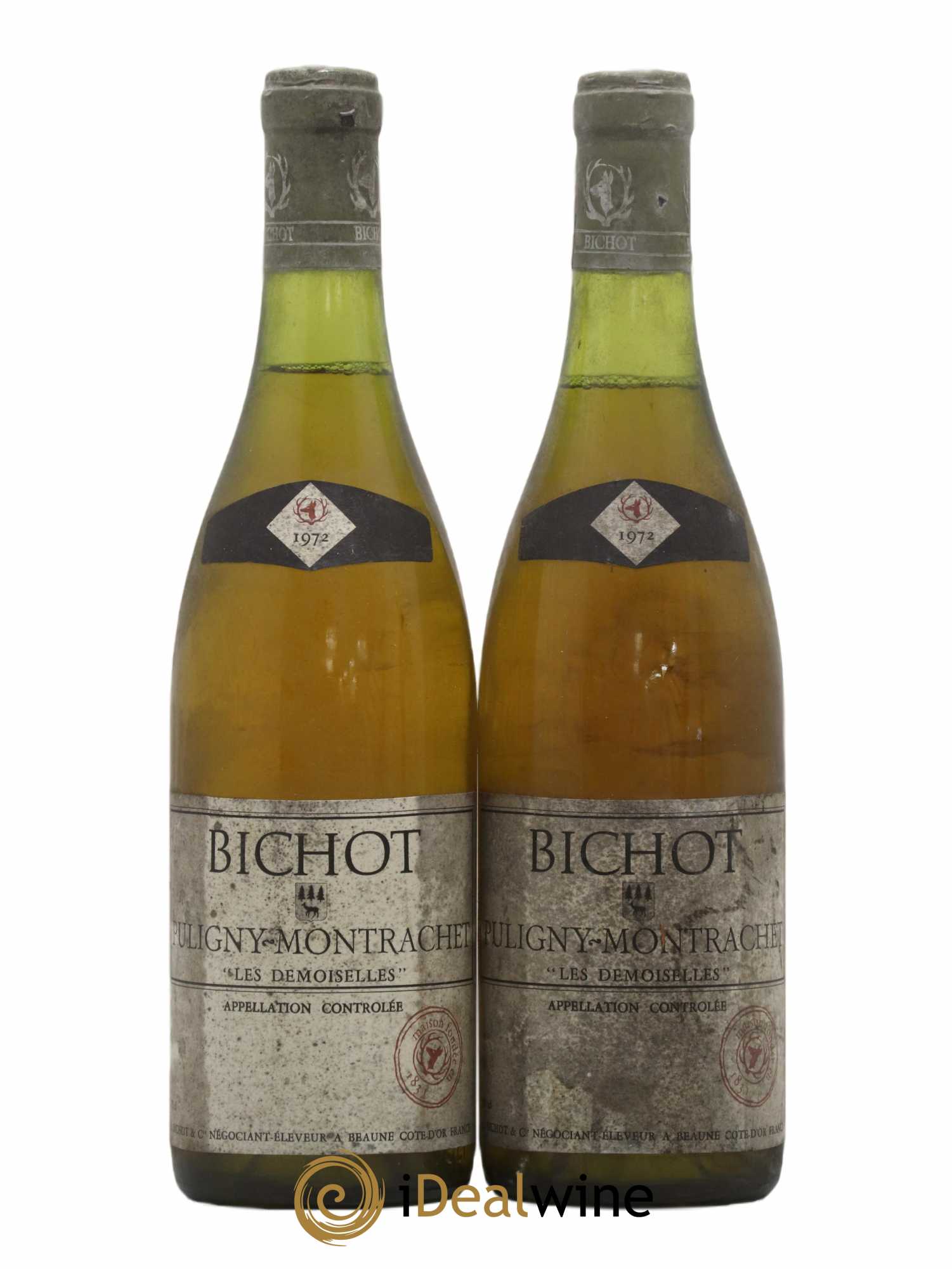 Puligny-Montrachet Les Demoiselles Bichot 1972 - Lot de 2 bouteilles - 0