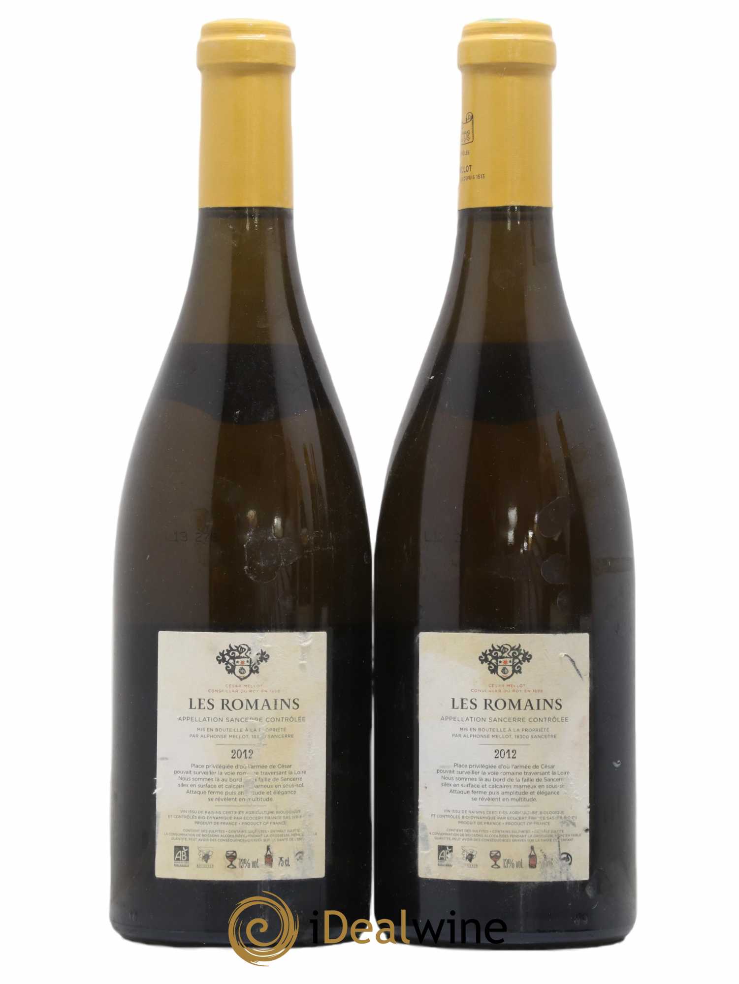 Sancerre Les Romains Alphonse Mellot 2012 - Lot de 2 bouteilles - 1