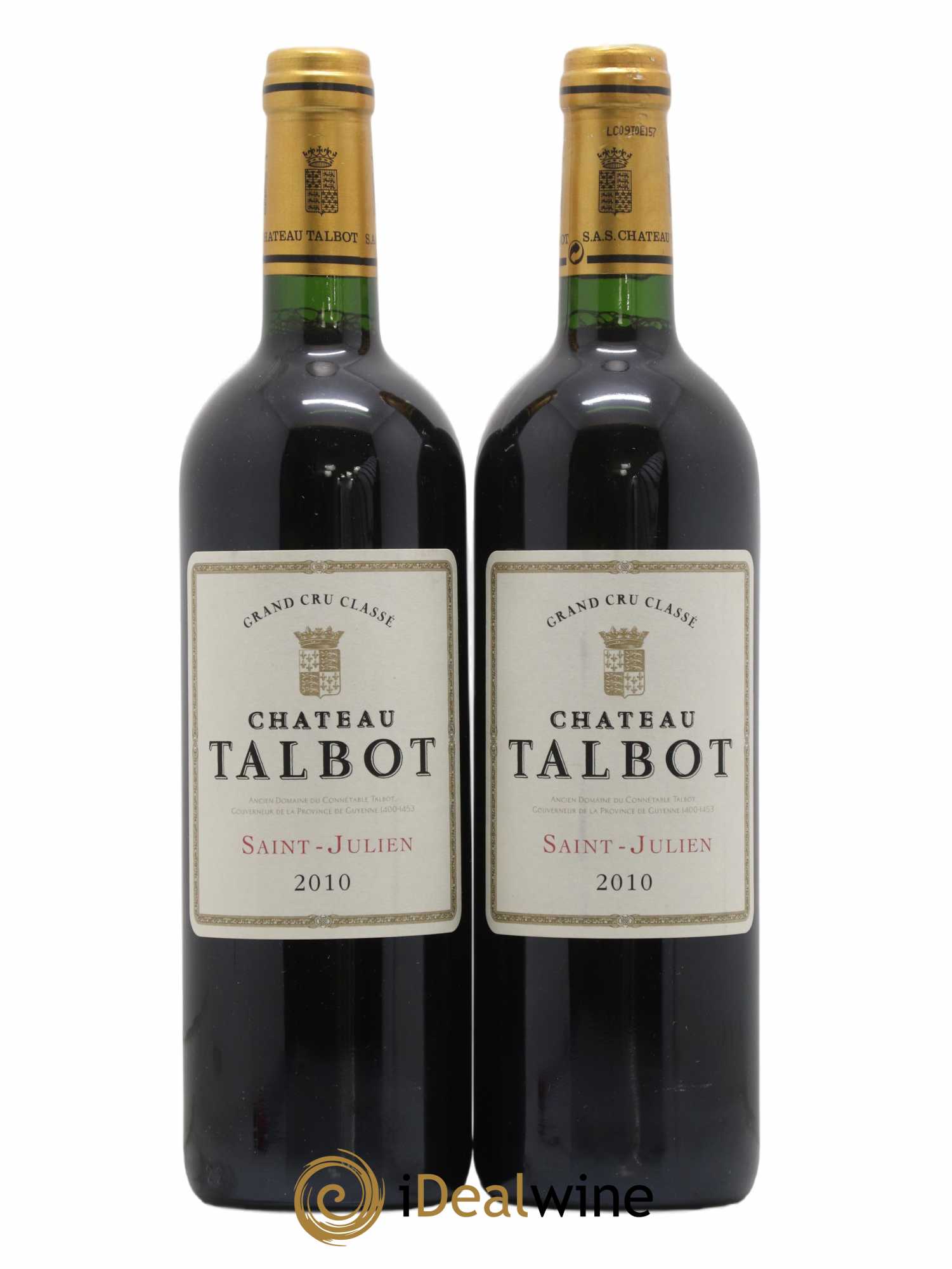 Château Talbot 4ème Grand Cru Classé 2010 - Lot de 2 bouteilles - 0