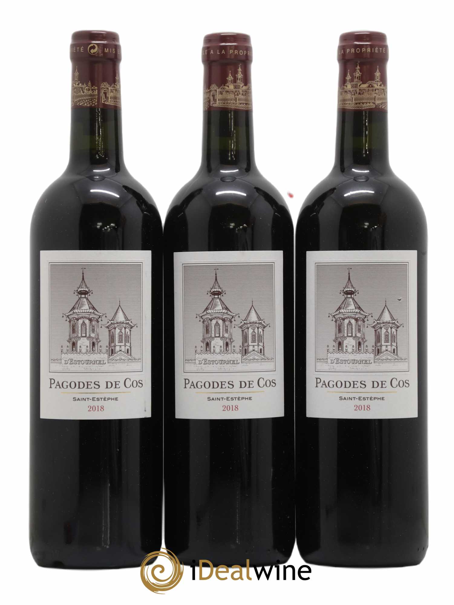 Les Pagodes de Cos Second Vin 2018 - Posten von 3 Flaschen - 0