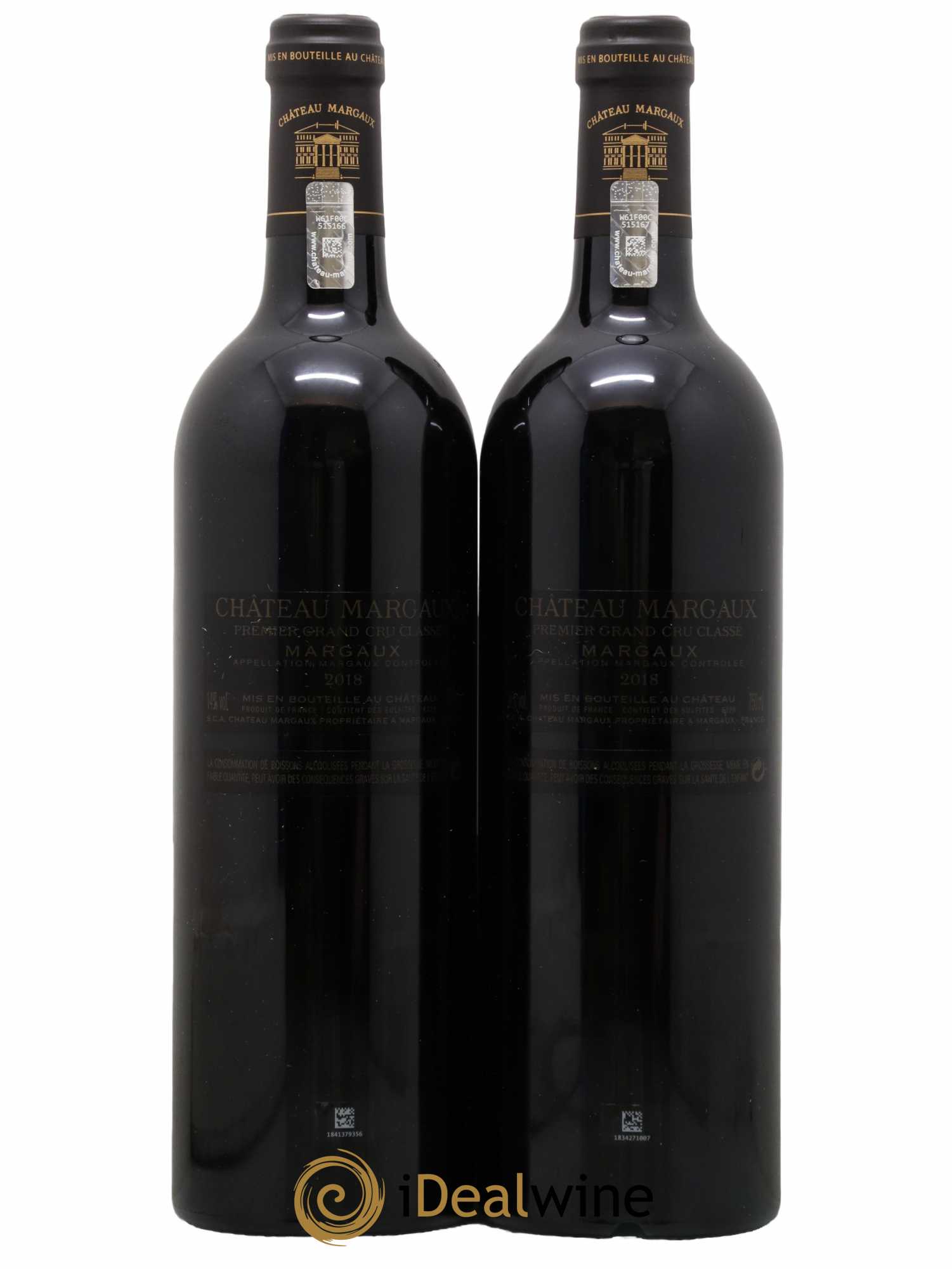 Château Margaux 1er Grand Cru Classé 2018 - Lot de 2 bouteilles - 1
