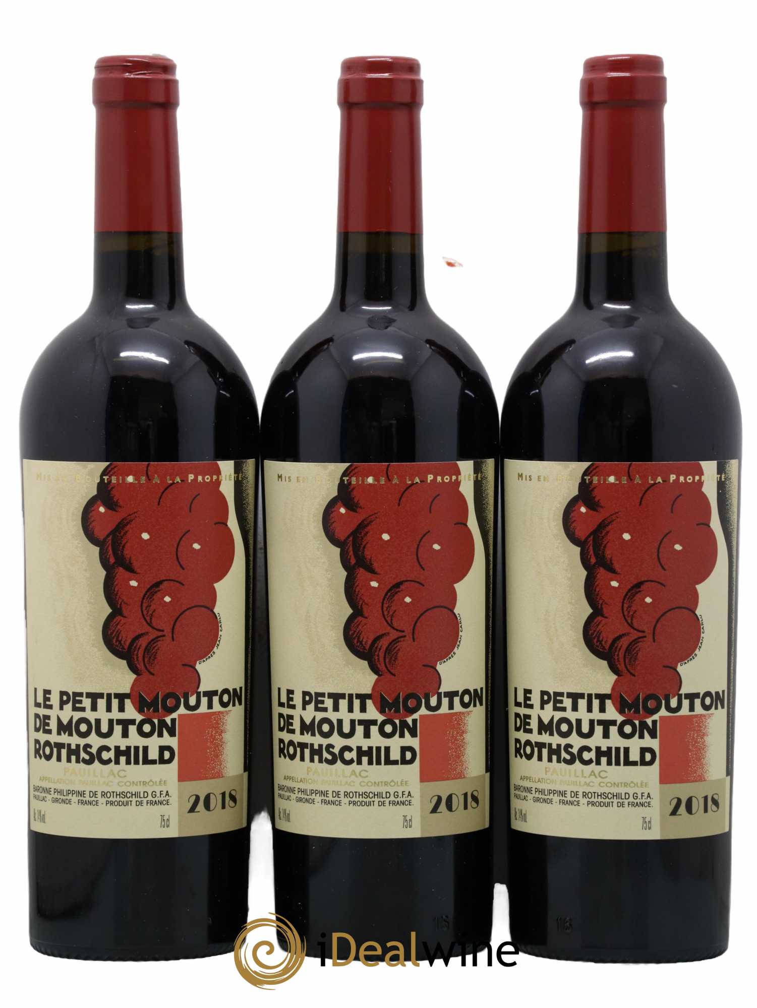 Petit Mouton Second Vin 2018 - Lot de 3 bouteilles - 0