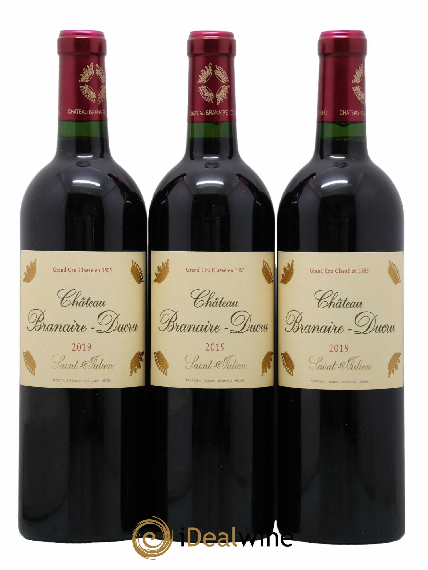 Château Branaire Ducru 4ème Grand Cru Classé 2019 - Lot de 3 bouteilles - 0