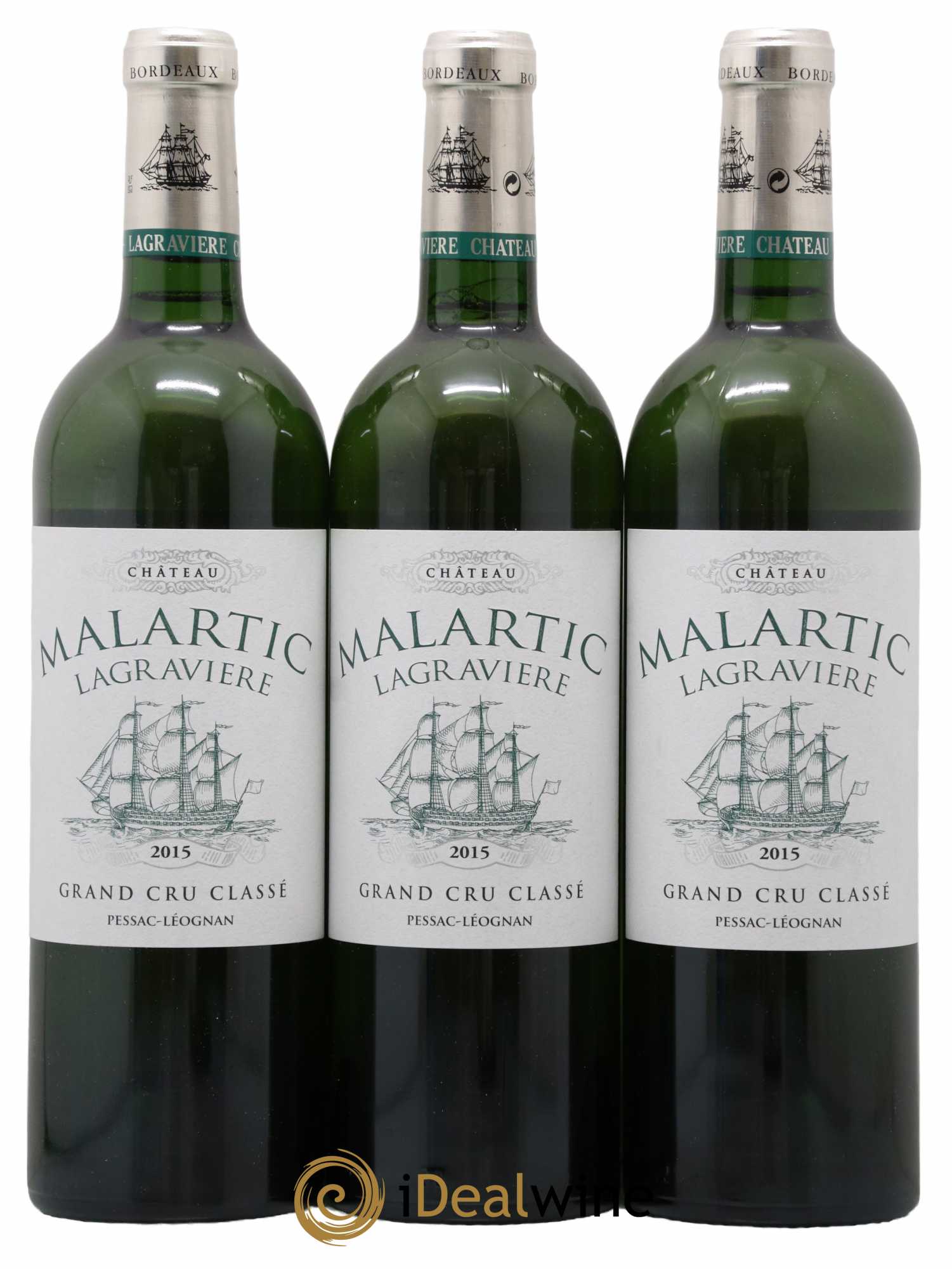 Château Malartic-Lagravière Cru Classé de Graves 2015 - Lot de 3 bouteilles - 0