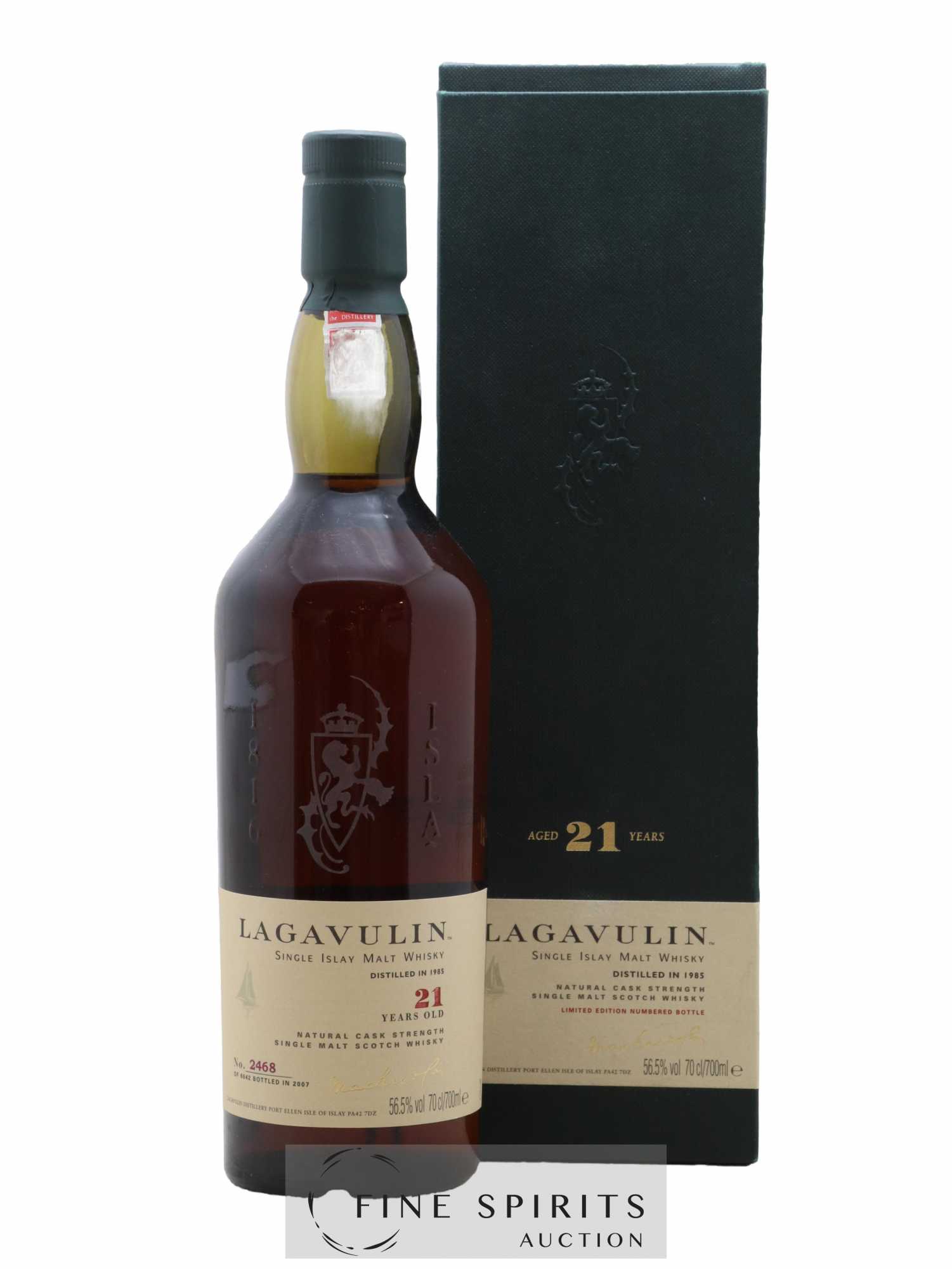 Lagavulin 21 years 1985 Of. Natural Cask Strength One of 6642 - bottled 2007 - Lot de 1 bouteille - 0