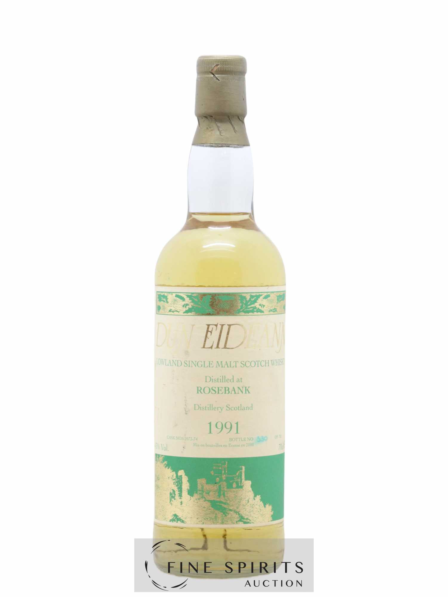 Rosebank 1991 Dun Eideann Casks n°2073-2074 - One of 702 - bottled 2000 - Lot de 1 bouteille - 0