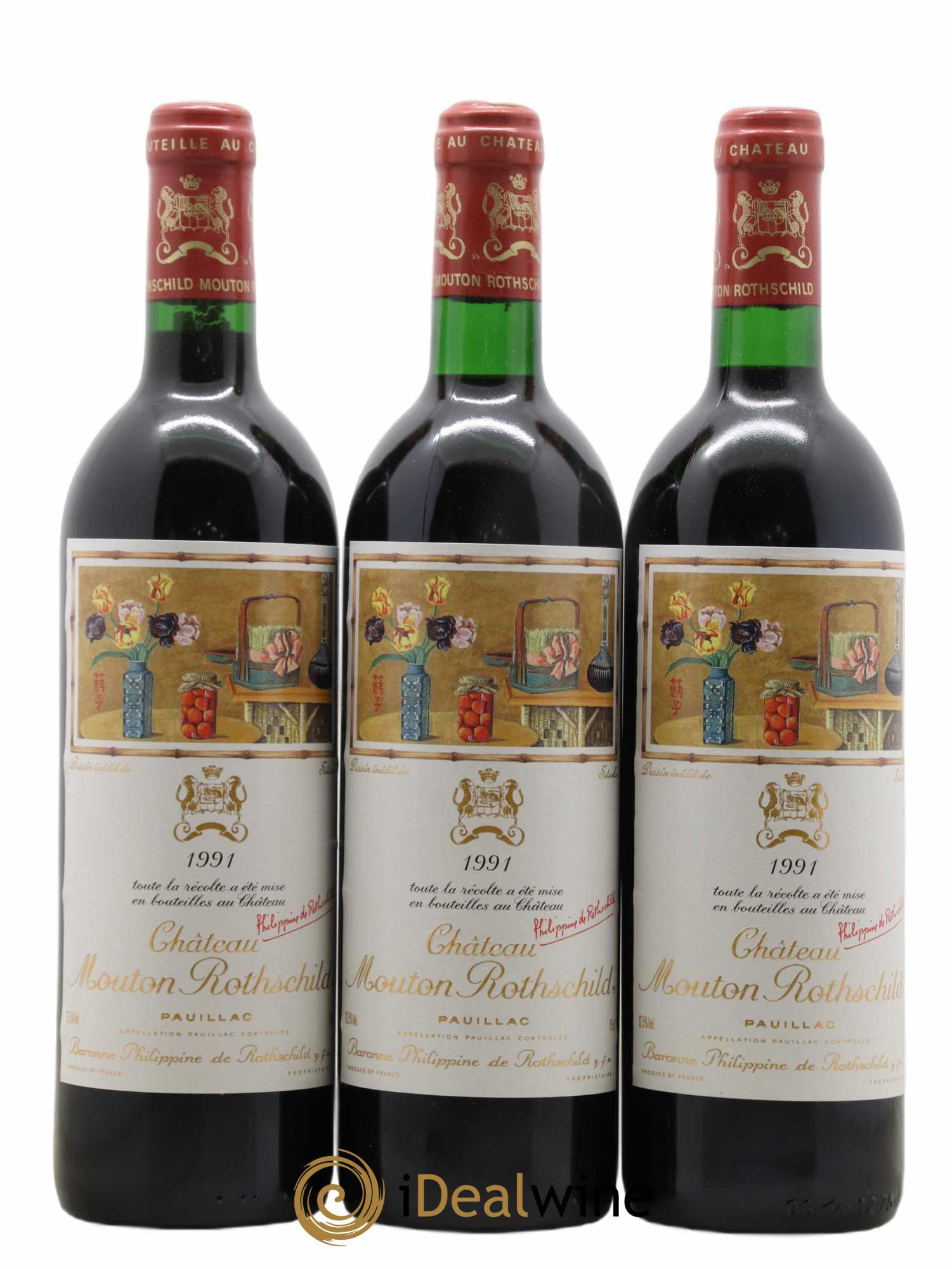 Château Mouton Rothschild 1er Grand Cru Classé 1991 - Lot de 12 bouteilles - 3