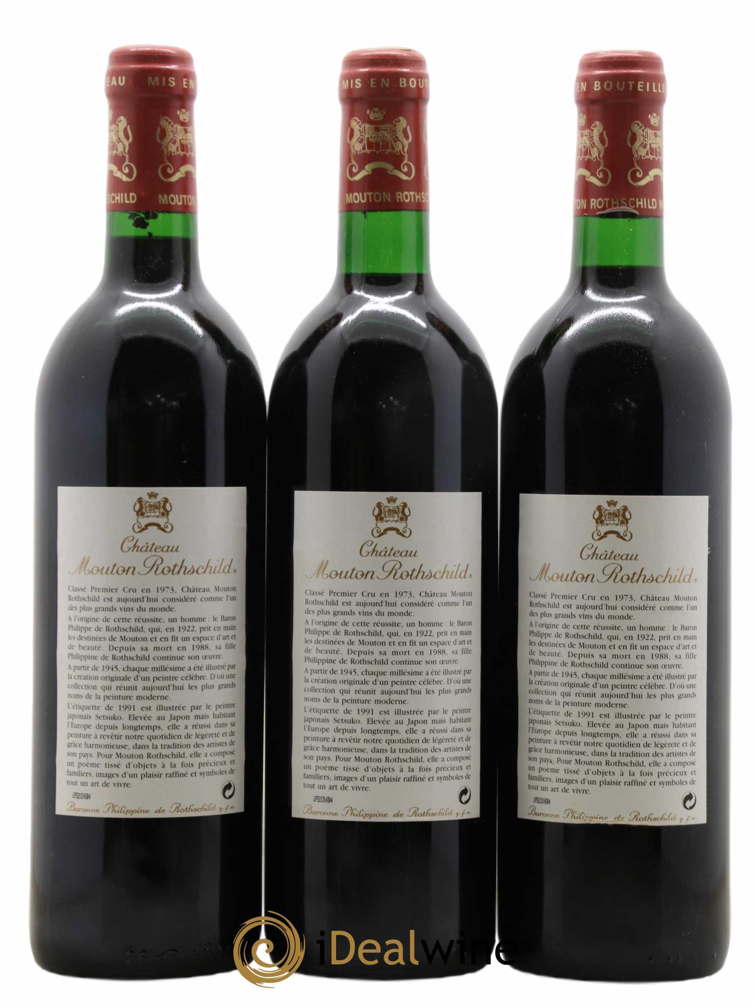 Château Mouton Rothschild 1er Grand Cru Classé 1991 - Lot de 12 bouteilles - 4