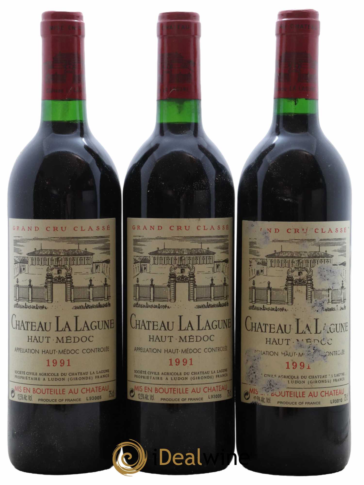Château la Lagune 3ème Grand Cru Classé 1991 - Lot de 3 bouteilles - 0