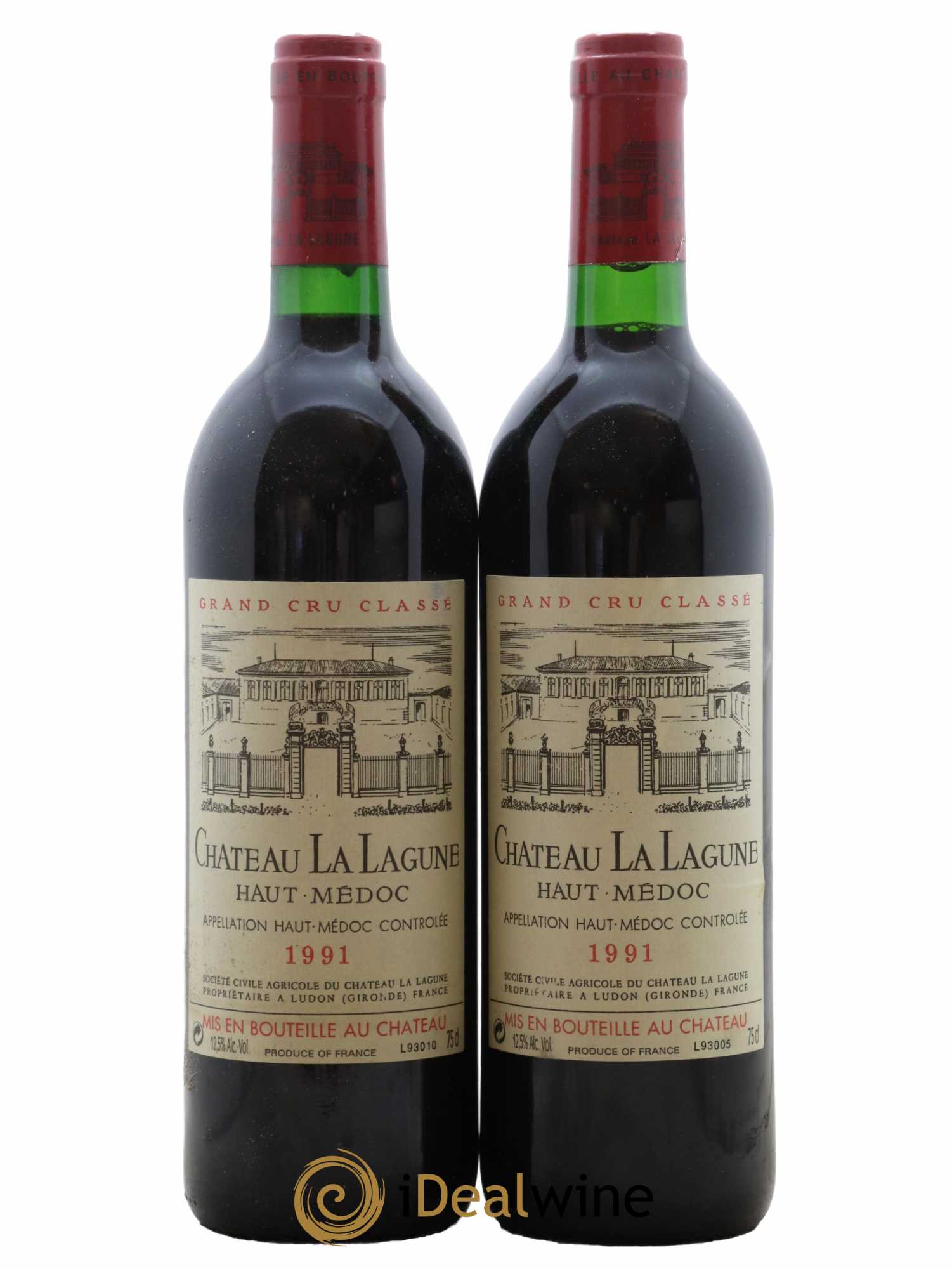 Château la Lagune 3ème Grand Cru Classé 1991 - Lot de 2 bouteilles - 0