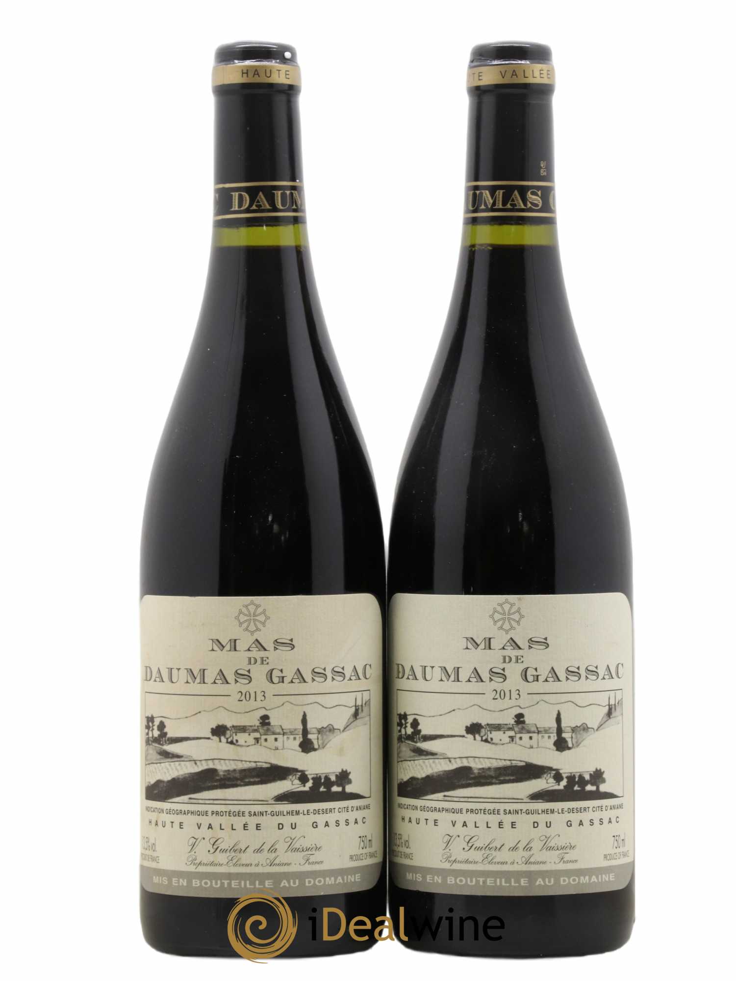 Saint-Guilhem-le-Désert - Cité d'Aniane Mas Daumas Gassac Famille Guibert de La Vaissière 2013 - Lot de 2 bouteilles - 0