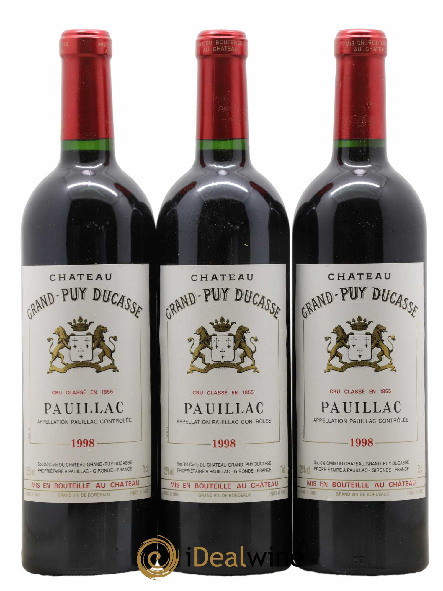 Château Grand Puy Ducasse 5ème Grand Cru Classé 1998 - Lot de 12 bouteilles - 1