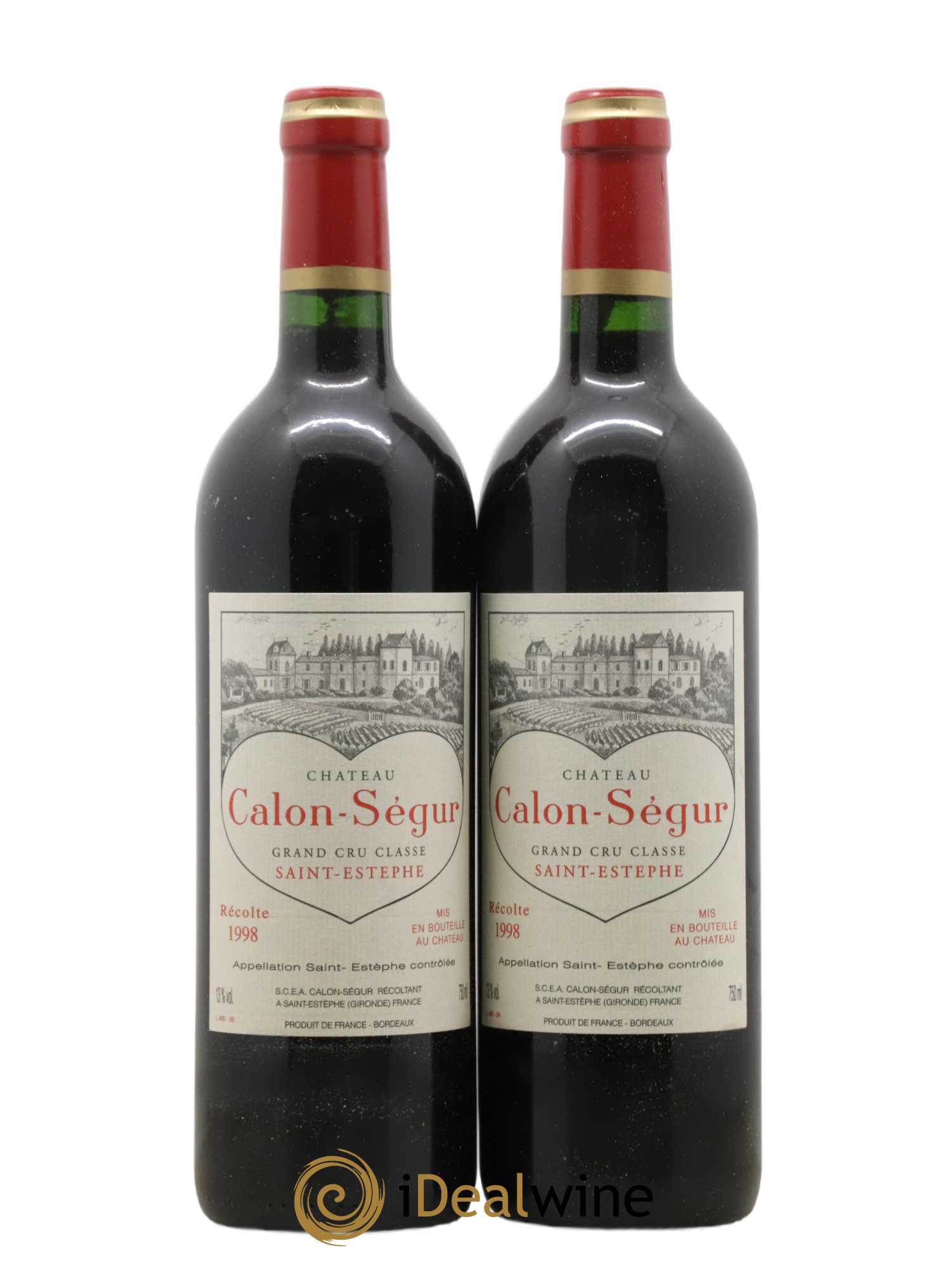 Château Calon Ségur 3ème Grand Cru Classé 1998 - Lot de 2 bouteilles - 0