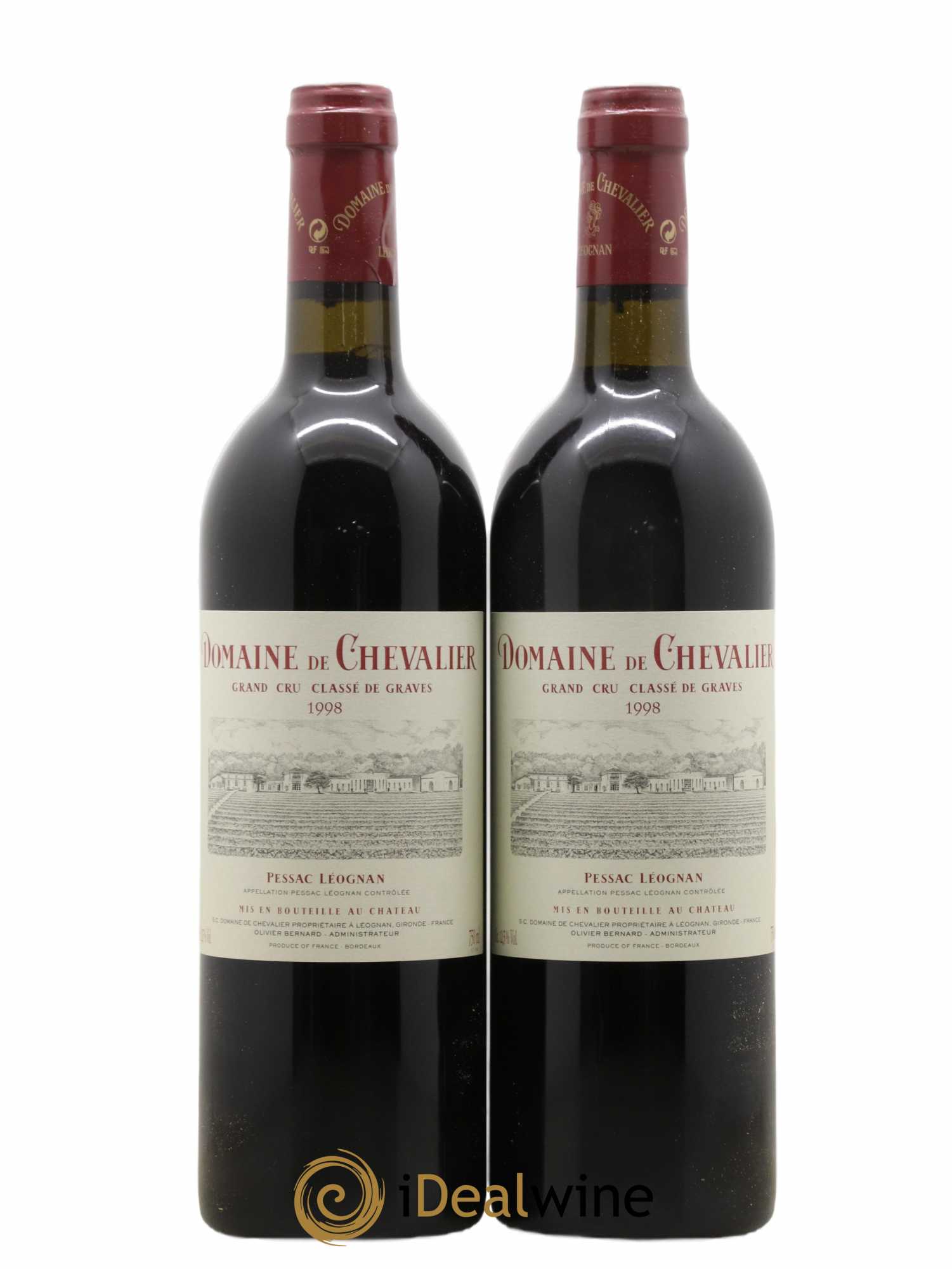 Domaine de Chevalier Cru Classé de Graves 1998 - Lot de 2 bouteilles - 0