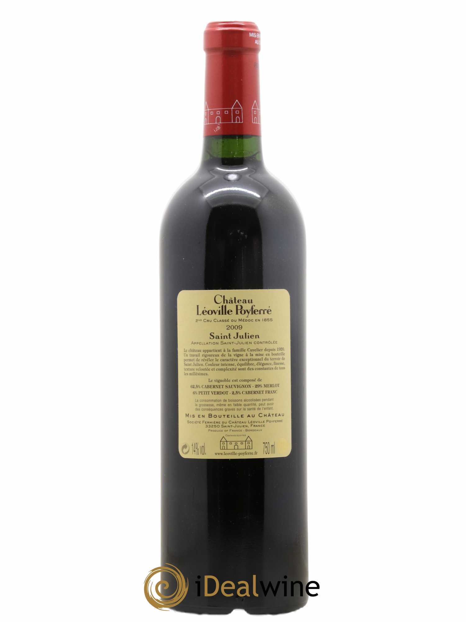 Château Léoville Poyferré 2ème Grand Cru Classé 2009 - Lot de 1 bouteille - 1