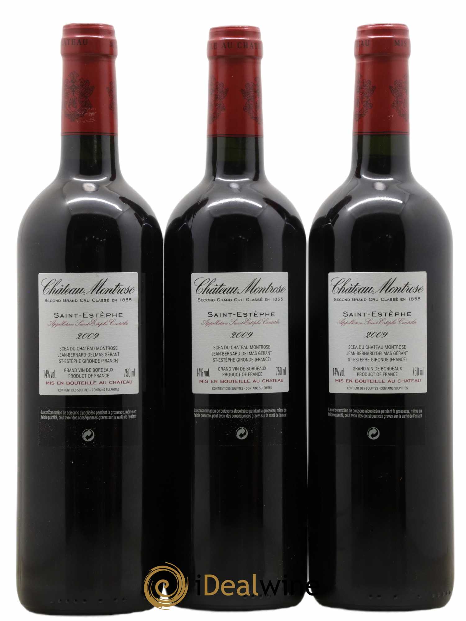 Château Montrose 2ème Grand Cru Classé 2009 - Lot de 3 bouteilles - 1