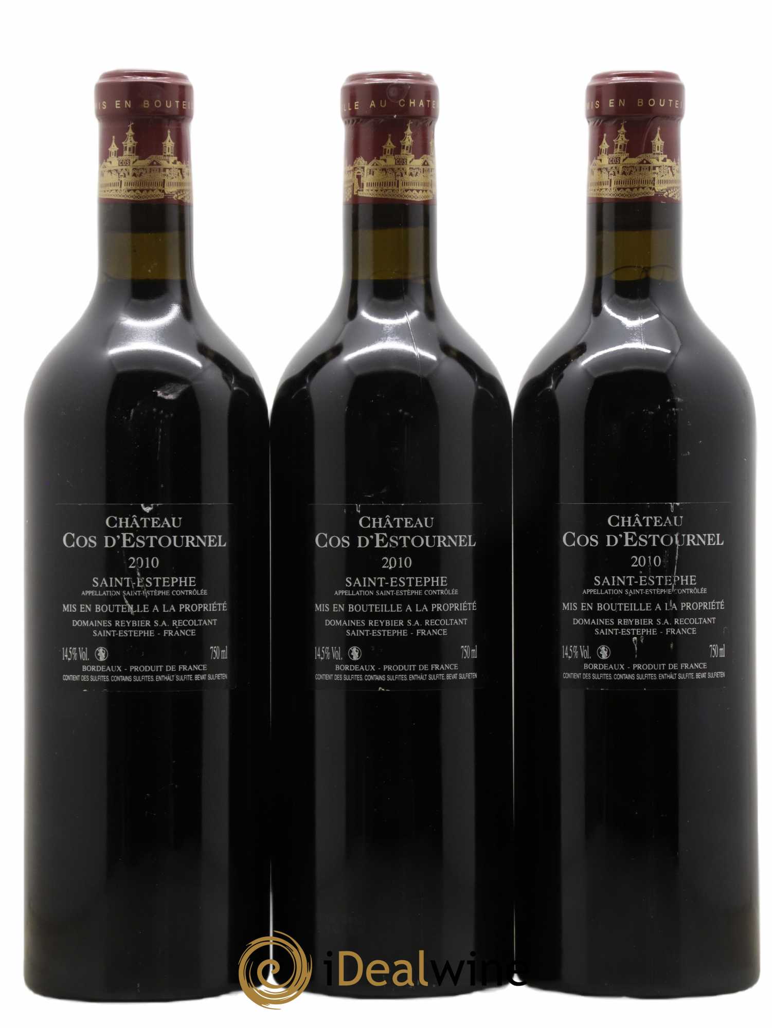 Cos d'Estournel 2ème Grand Cru Classé 2010 - Lot de 3 bouteilles - 1