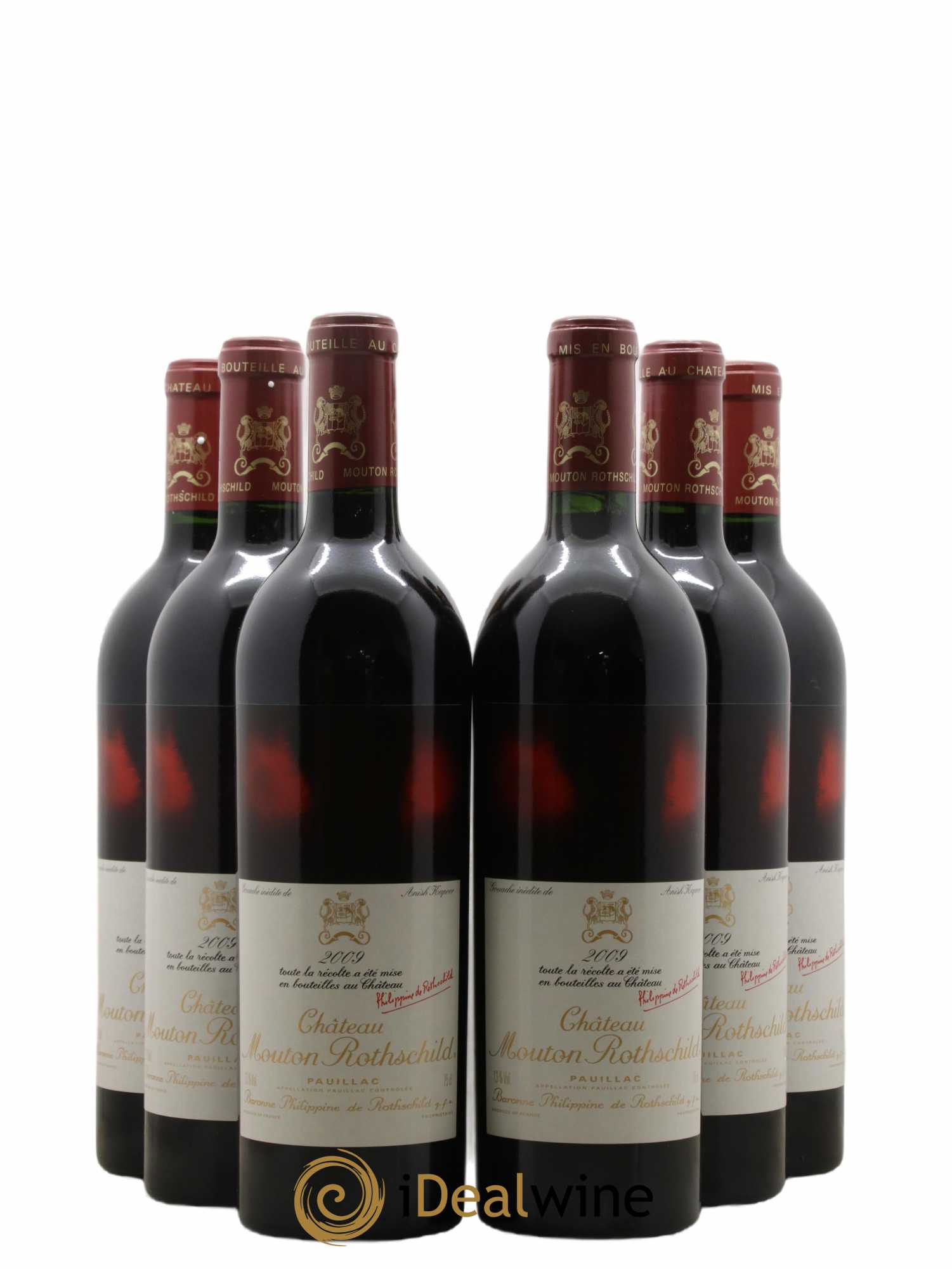 Château Mouton Rothschild 1er Grand Cru Classé 2009 - Lot de 6 bouteilles - 0