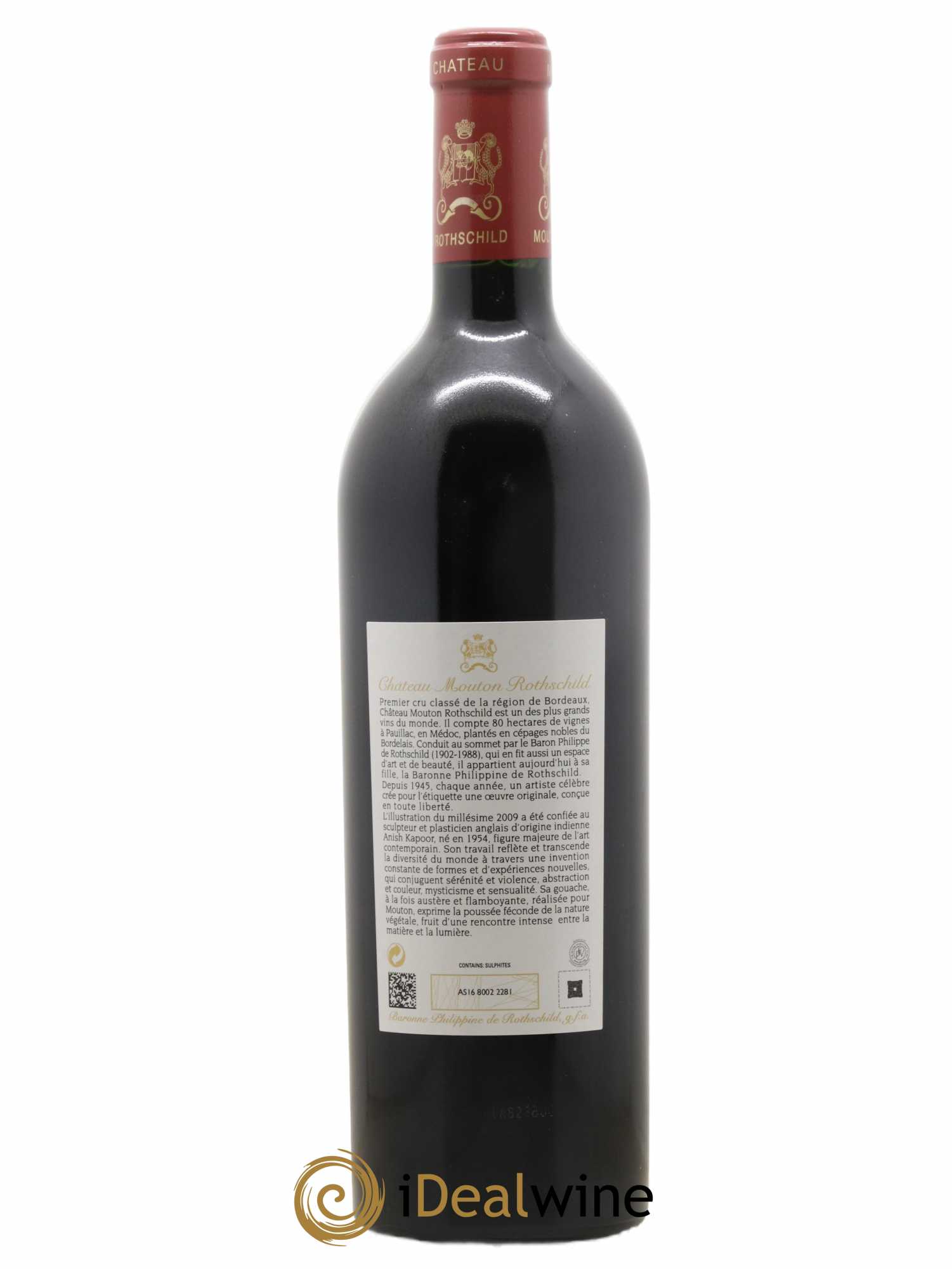 Château Mouton Rothschild 1er Grand Cru Classé 2009 - Lot de 1 bouteille - 1