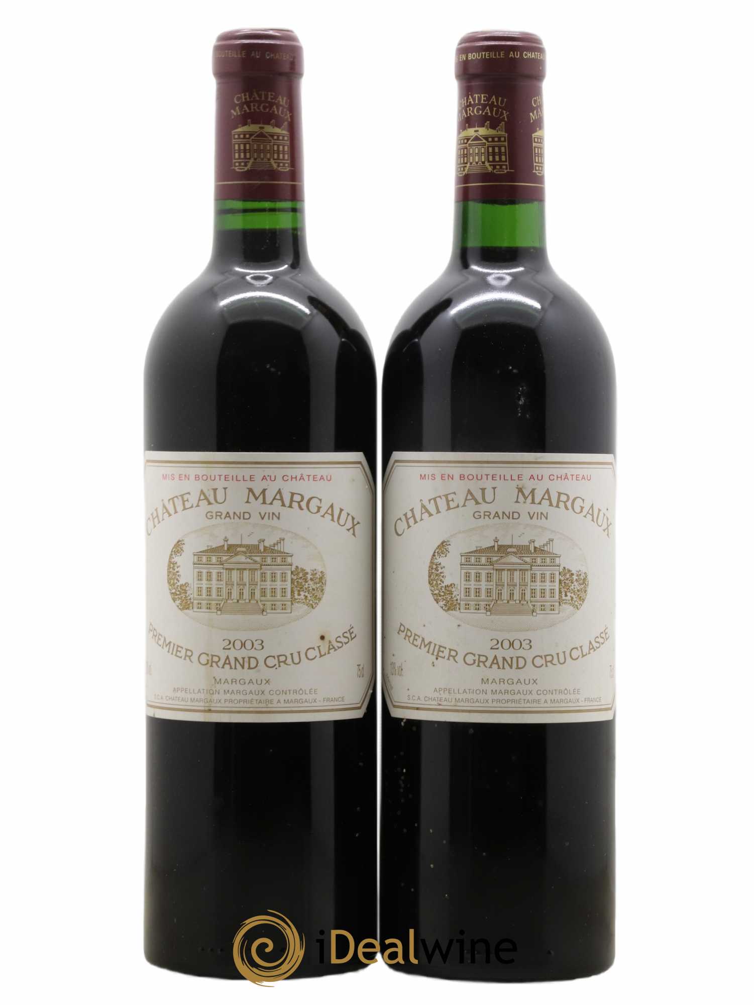 Château Margaux 1er Grand Cru Classé 2003 - Lot de 2 bouteilles - 0